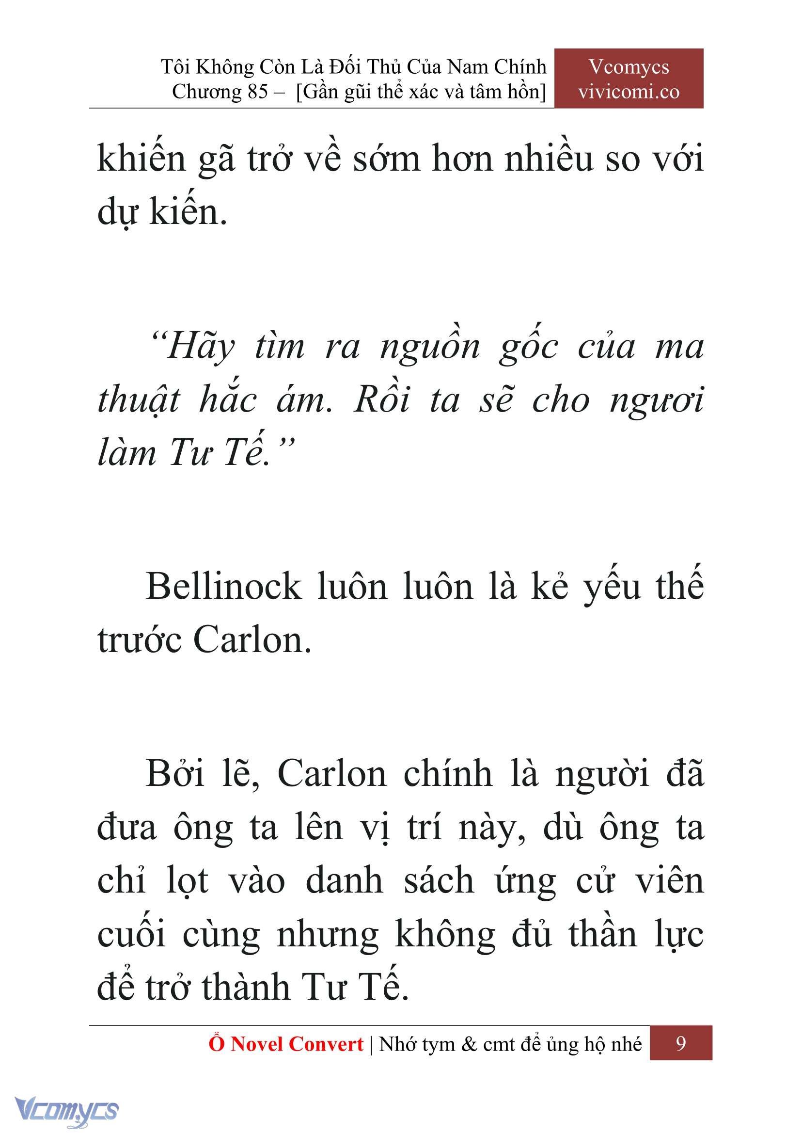 [Novel] Tôi Không Còn Là Đối Thủ Của Nam Chính Chap 85 - Trang 2