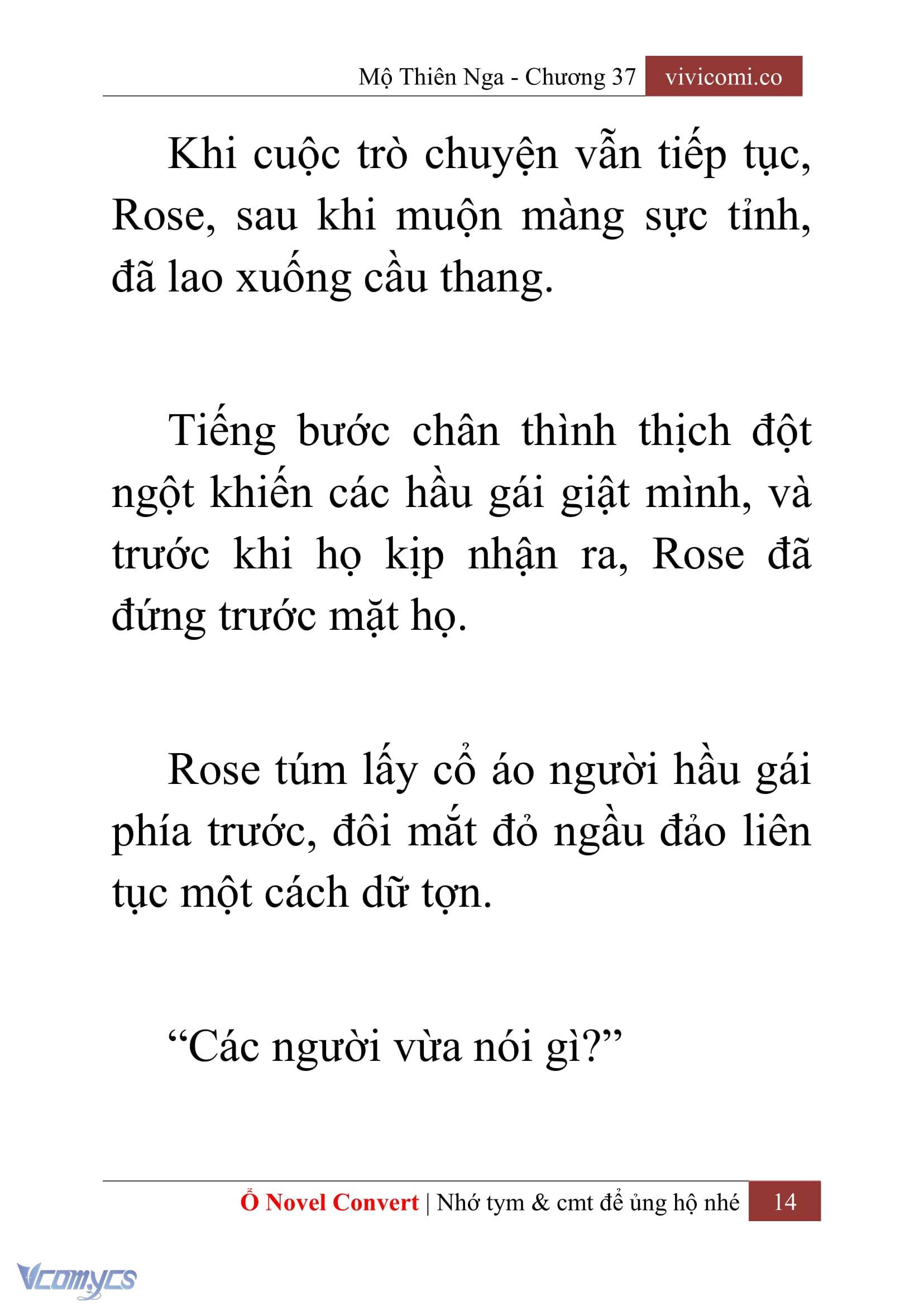 [Novel] Mộ Thiên Nga Chap 37 - Next Chap 38