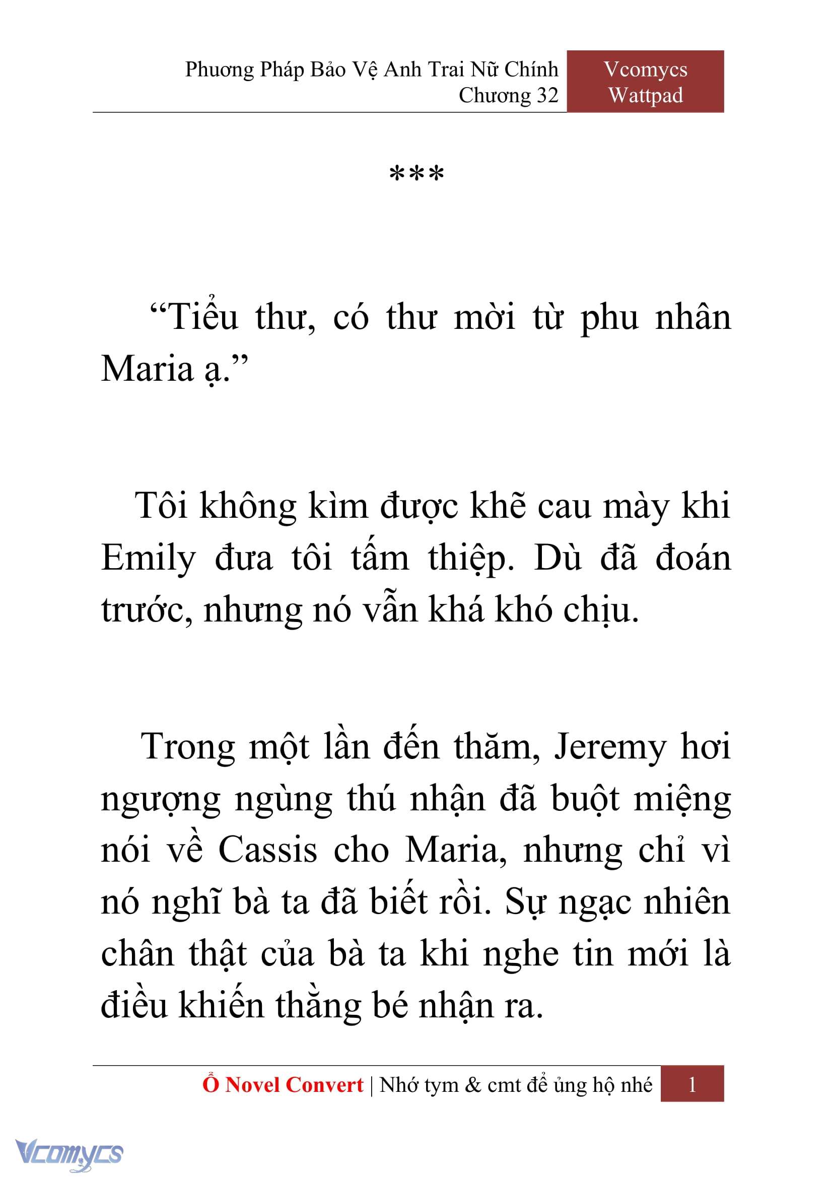 [Novel] Phương Pháp Bảo Vệ Anh Trai Nữ Chính Chap 32 - Trang 2