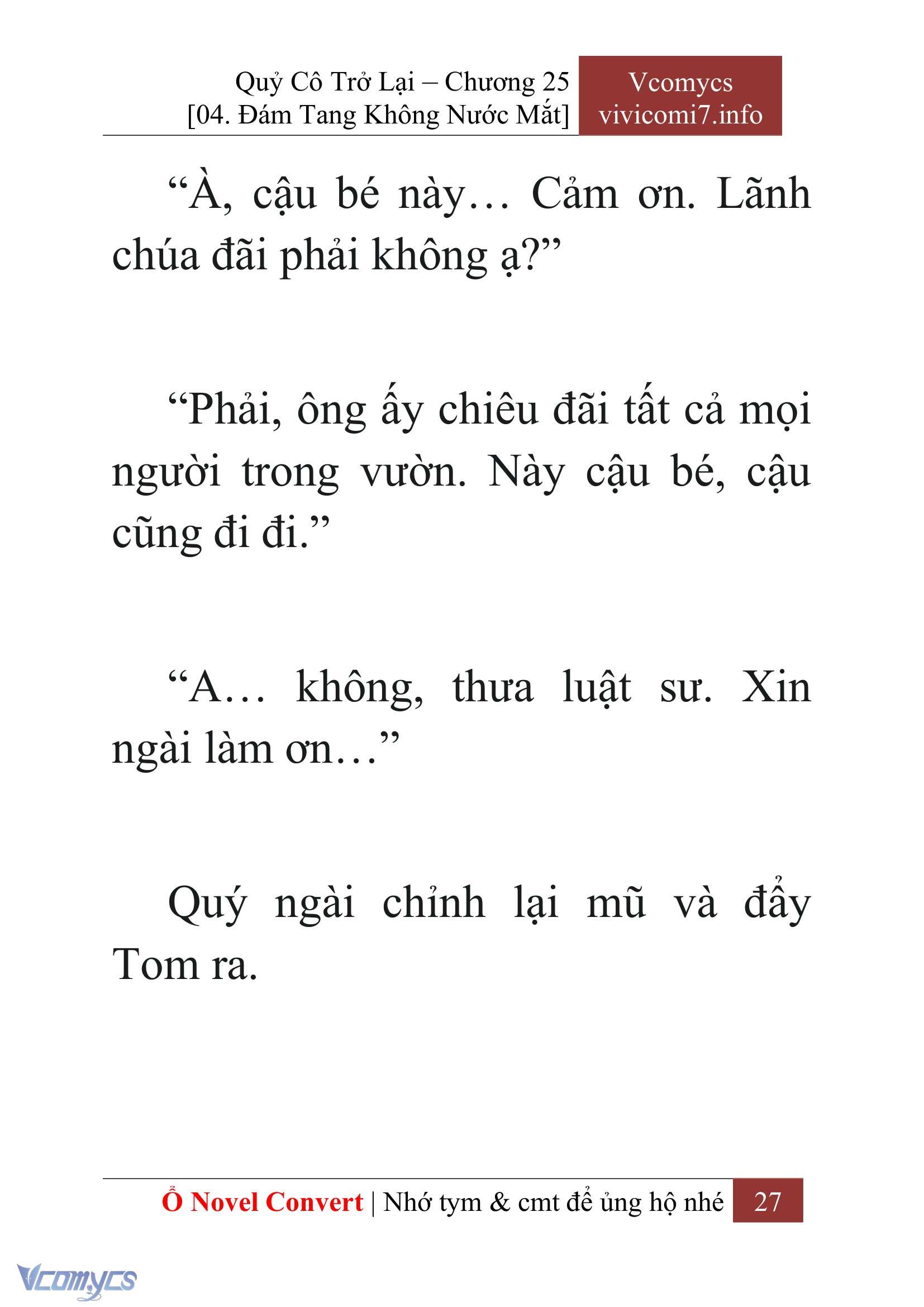 [Novel] Quý Cô Trở Lại Chap 25 - Trang 2