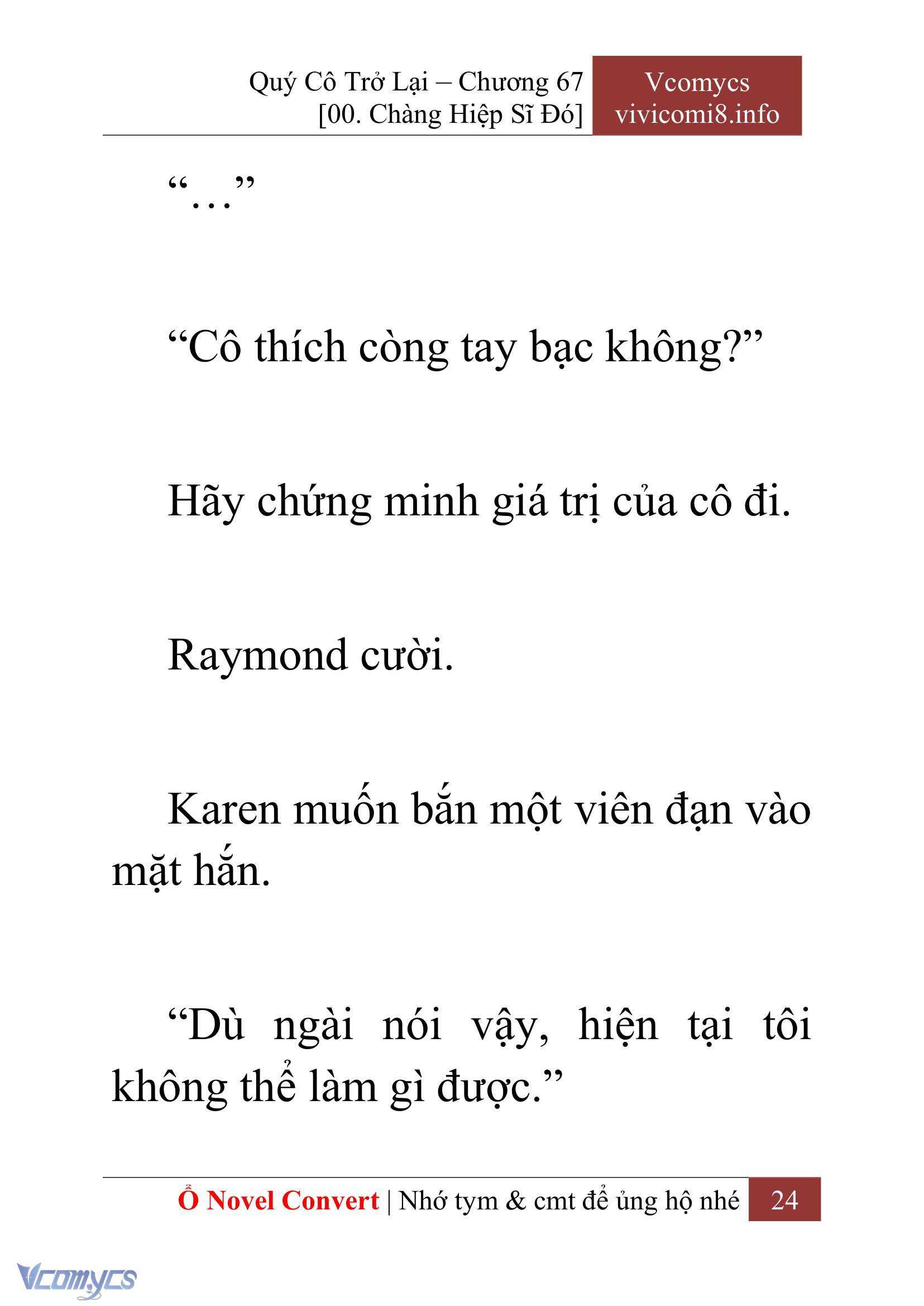[Novel] Quý Cô Trở Lại Chap 67 - Trang 2