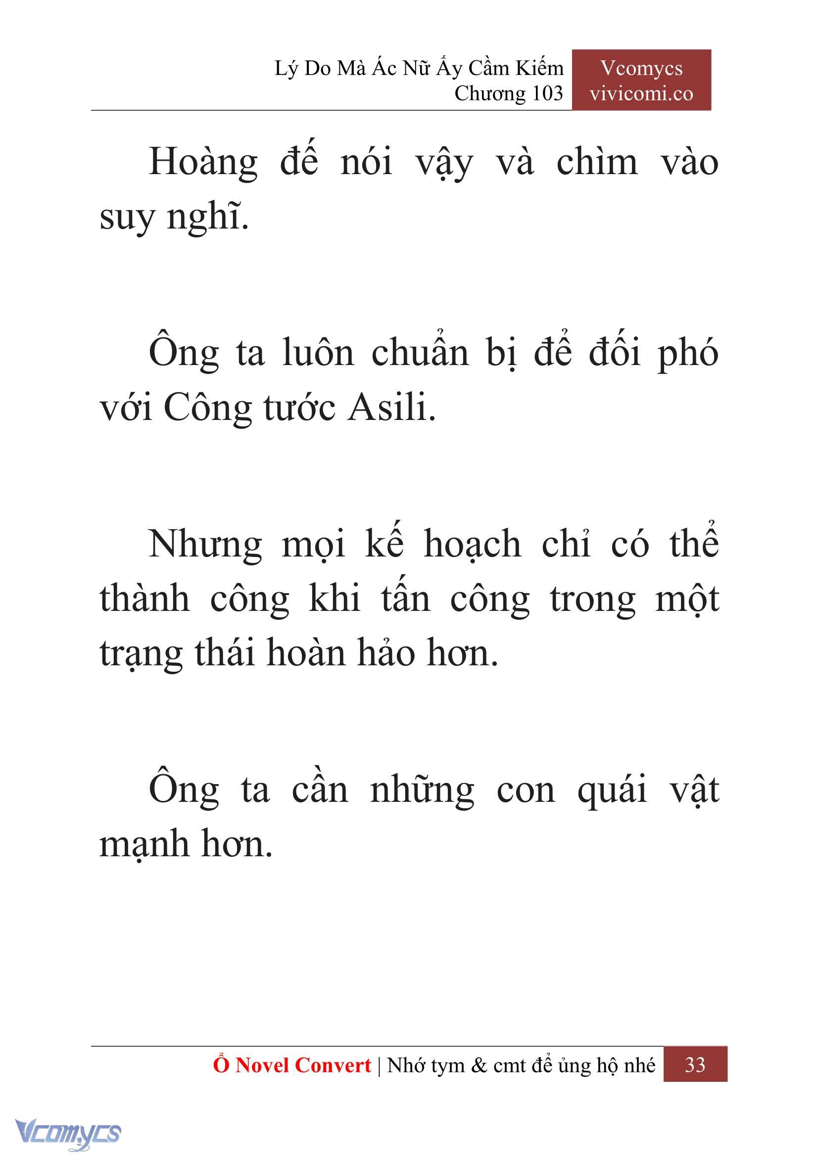 [Novel] Lý Do Mà Ác Nữ Ấy Cầm Kiếm Chap 103 - Next Chap 104