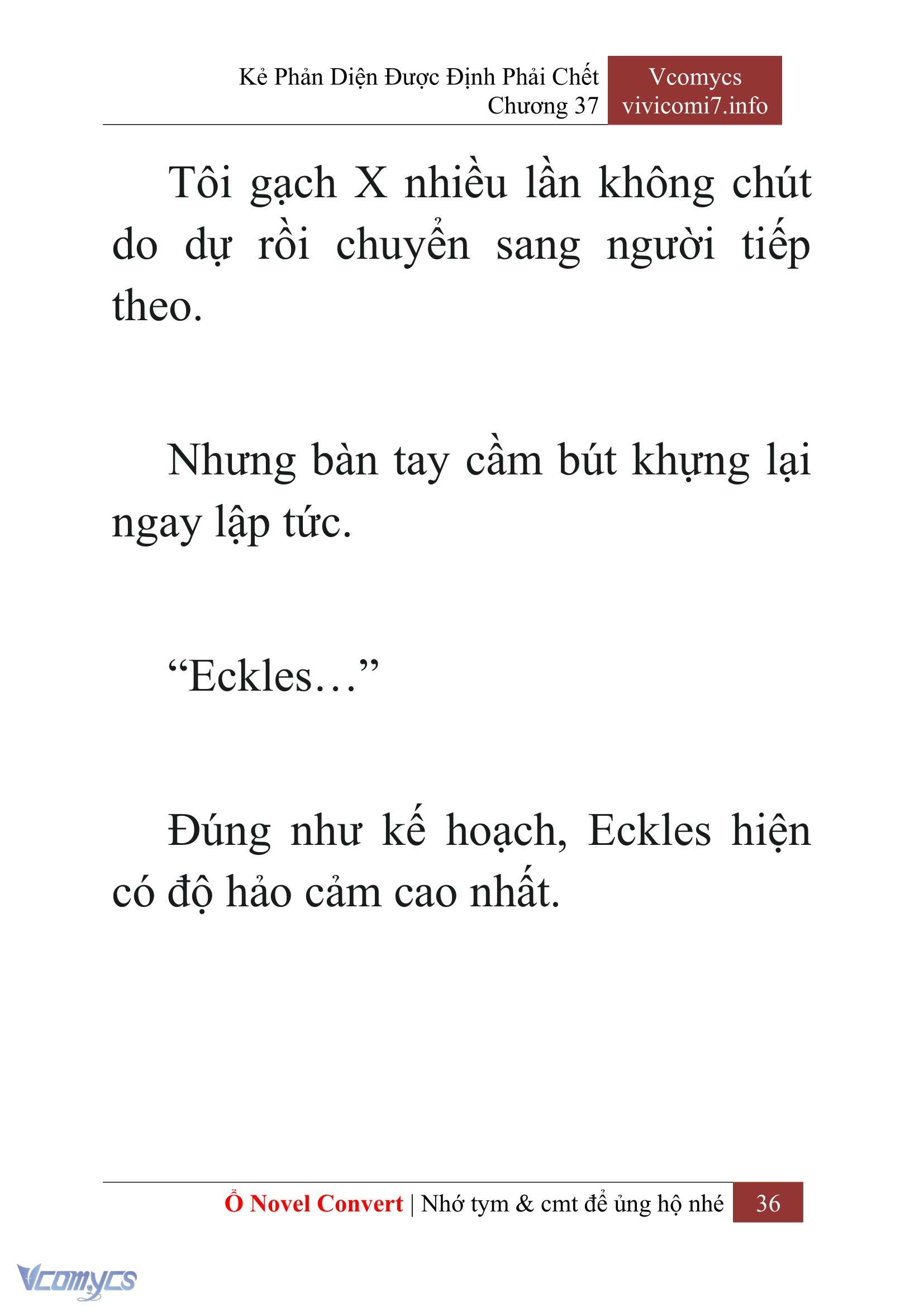[Novel] Kẻ Phản Diện Được Định Phải Chết Chap 37 - Next Chap 38