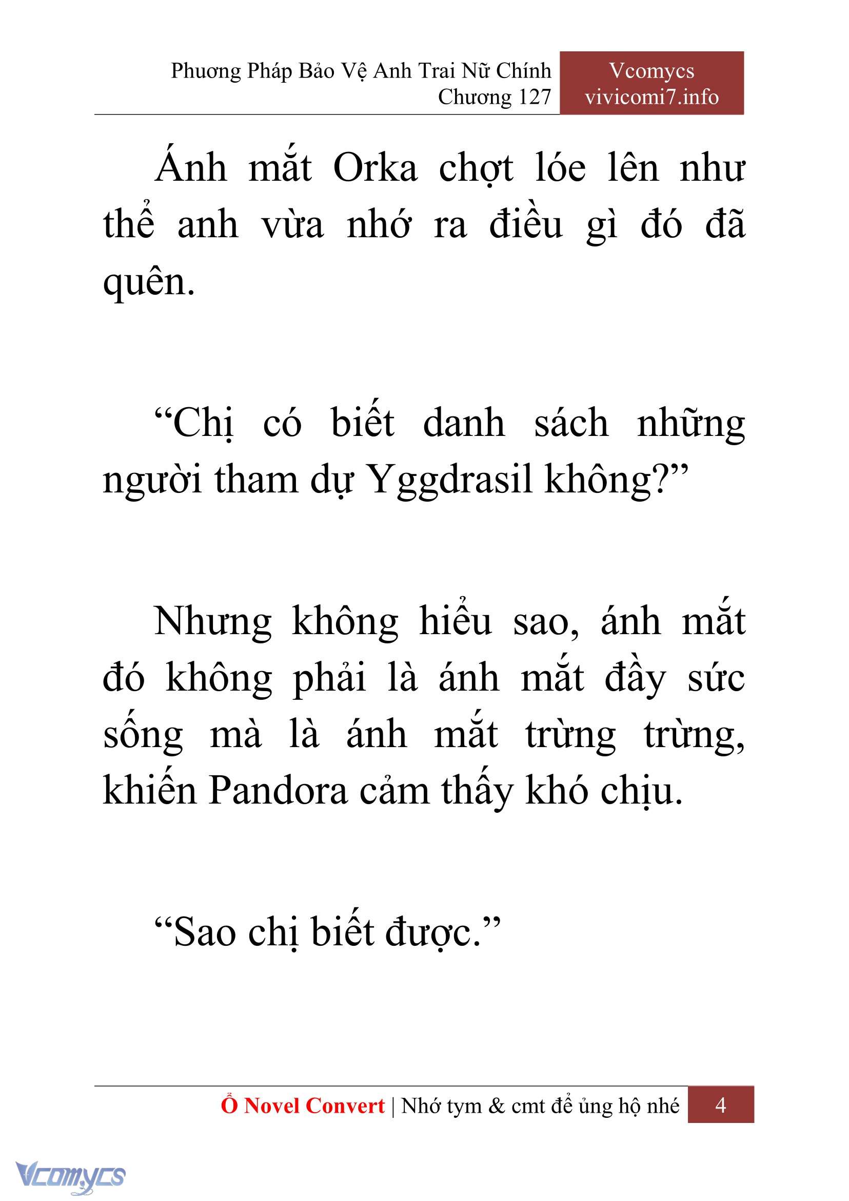 [Novel] Phương Pháp Bảo Vệ Anh Trai Nữ Chính Chap 127 - Trang 2