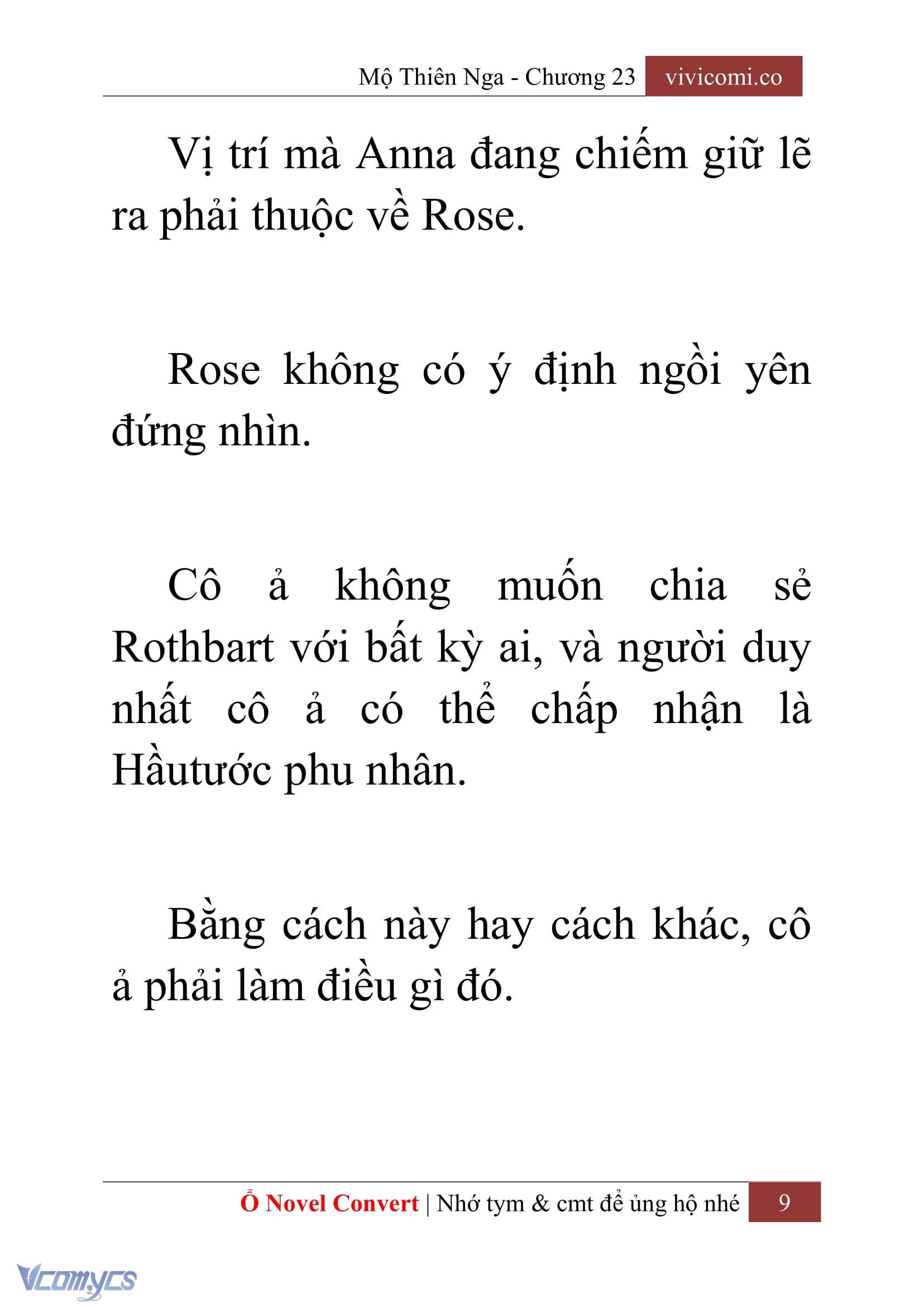 [Novel] Mộ Thiên Nga Chap 23 - Next Chap 24