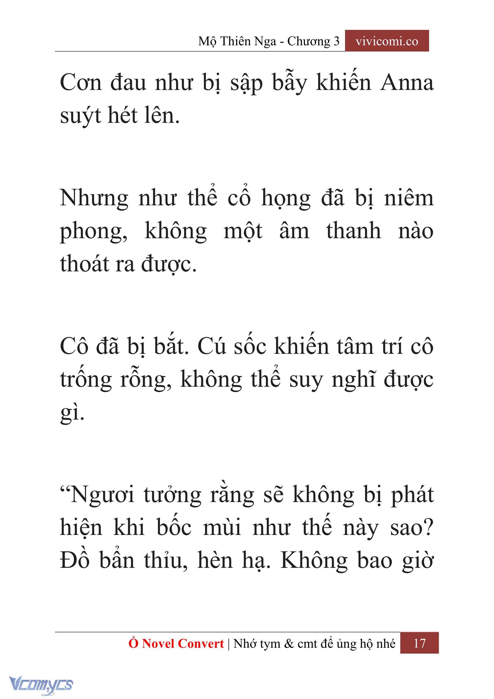 [Novel] Mộ Thiên Nga Chap 3 - Trang 2