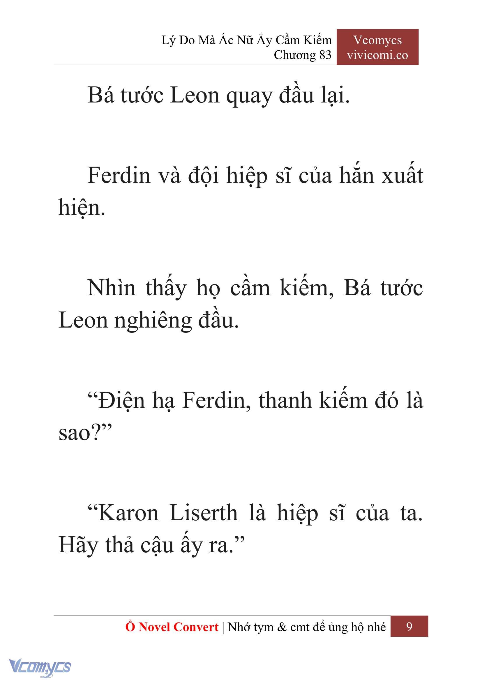 [Novel] Lý Do Mà Ác Nữ Ấy Cầm Kiếm Chap 83 - Next Chap 84