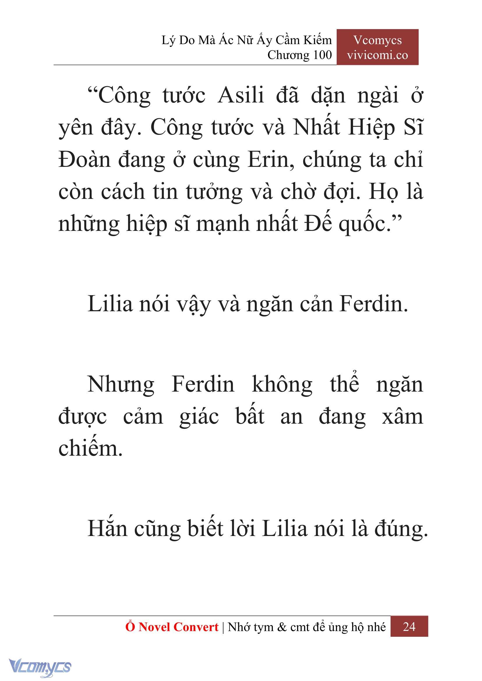 [Novel] Lý Do Mà Ác Nữ Ấy Cầm Kiếm Chap 100 - Next Chap 101
