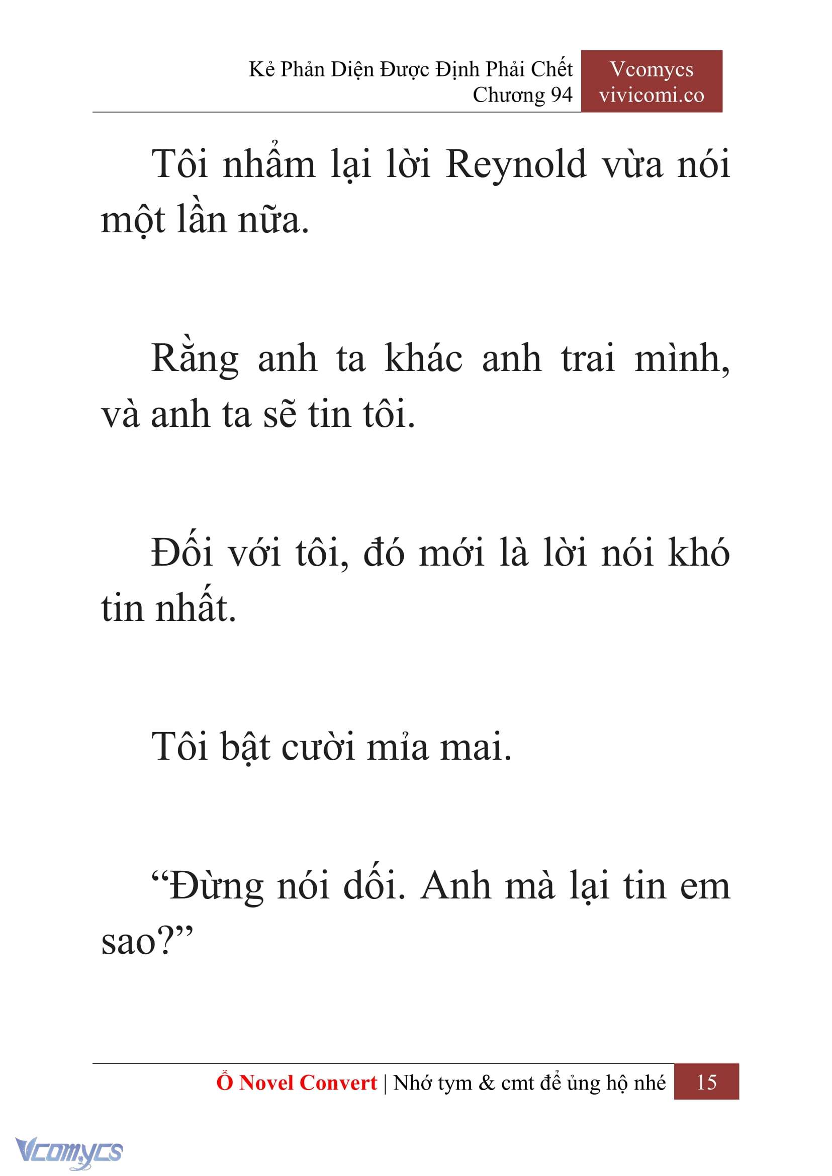 [Novel] Kẻ Phản Diện Được Định Phải Chết Chap 94 - Trang 2