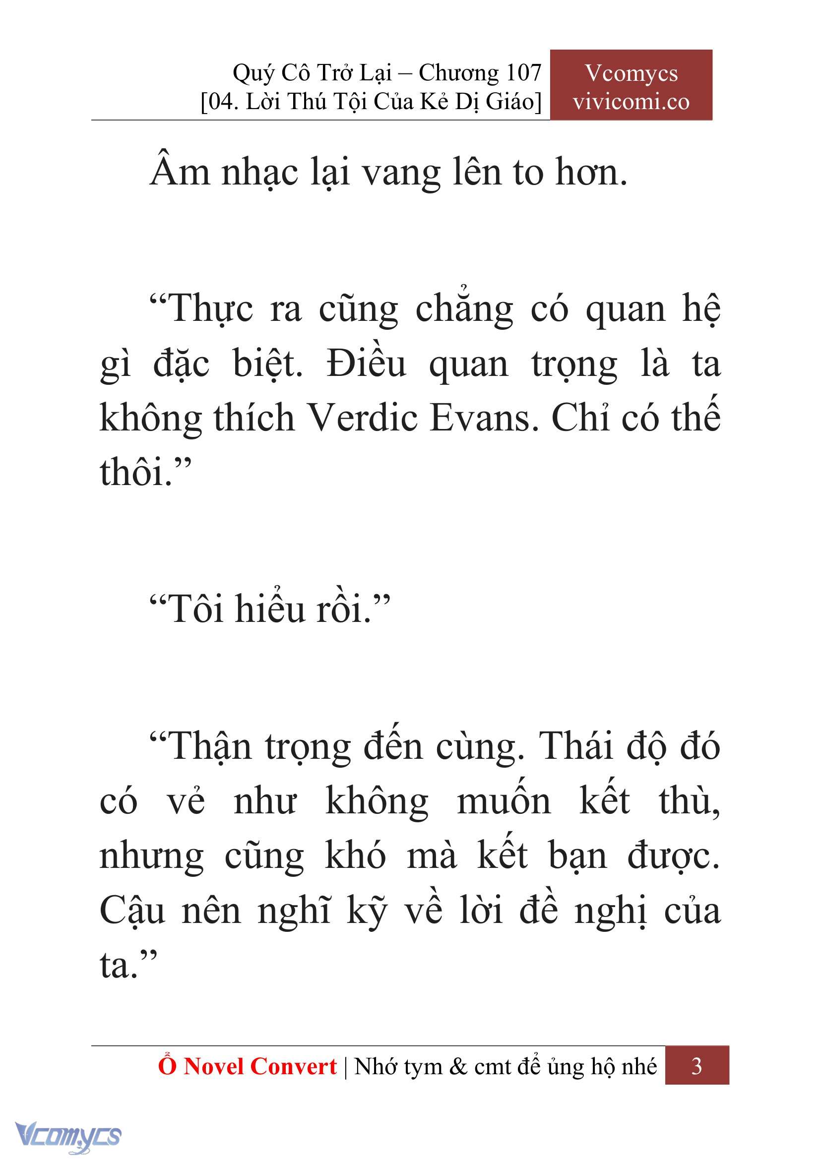 [Novel] Quý Cô Trở Lại Chap 107 - Trang 2