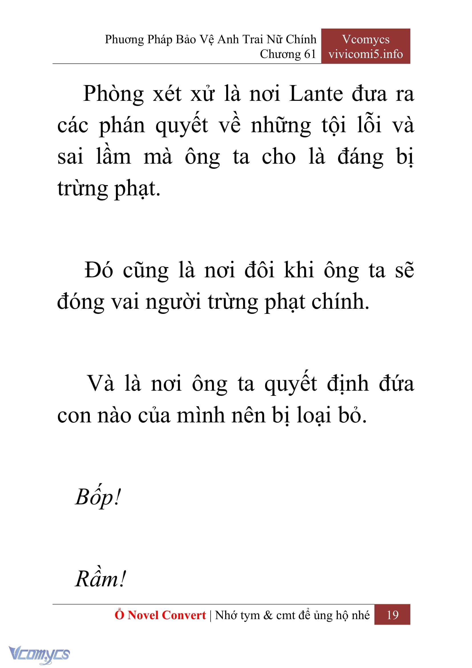 [Novel] Phương Pháp Bảo Vệ Anh Trai Nữ Chính Chap 61 - Trang 2