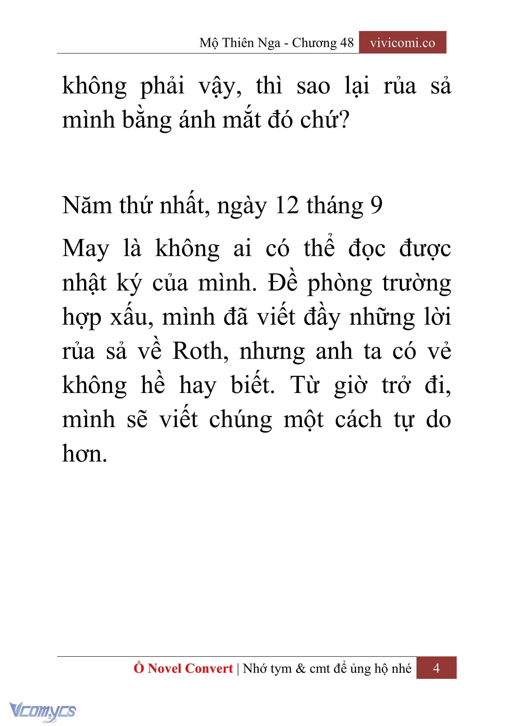 [Novel] Mộ Thiên Nga Chap 48 - Next Chap 49