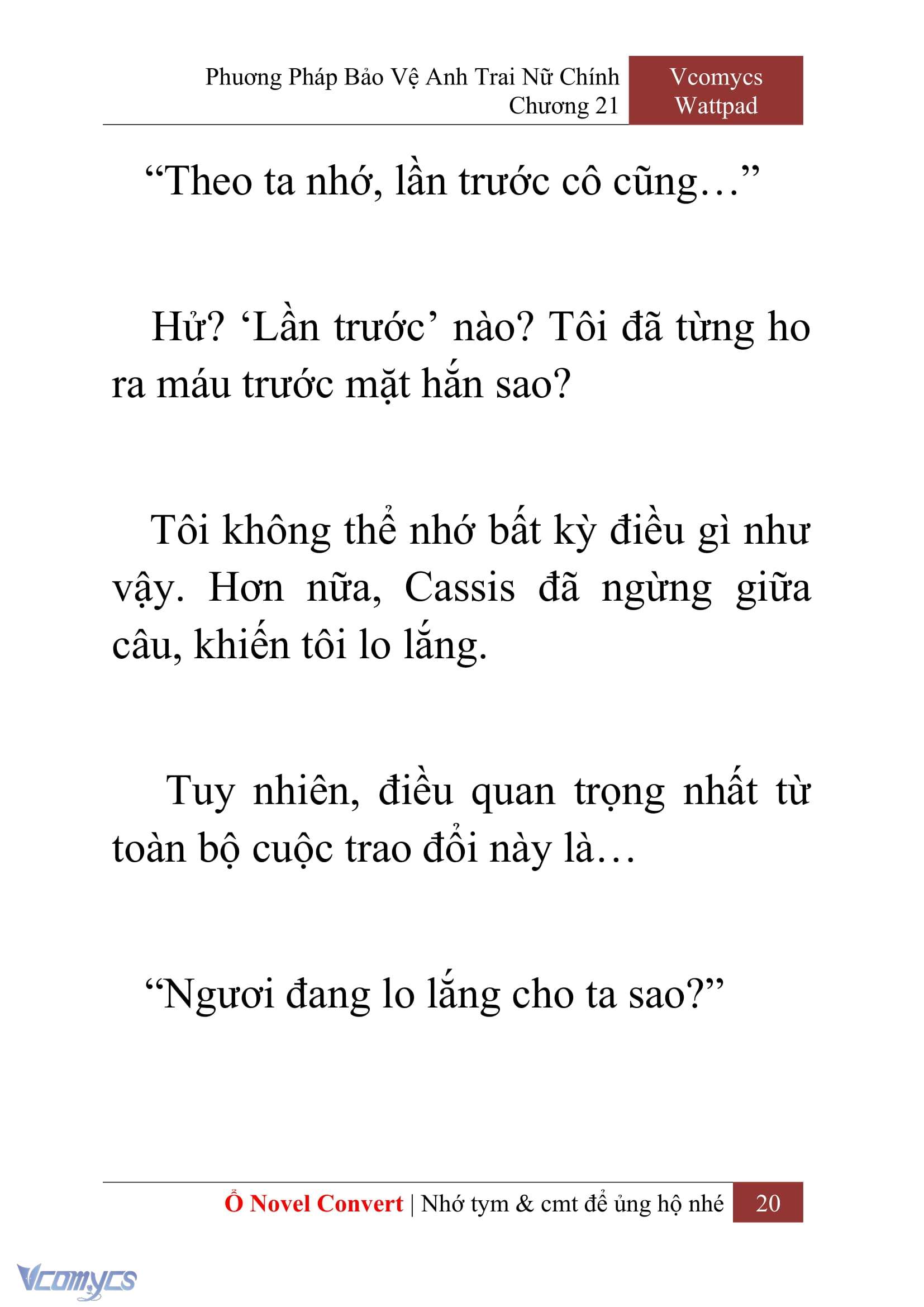 [Novel] Phương Pháp Bảo Vệ Anh Trai Nữ Chính Chap 21 - Trang 2