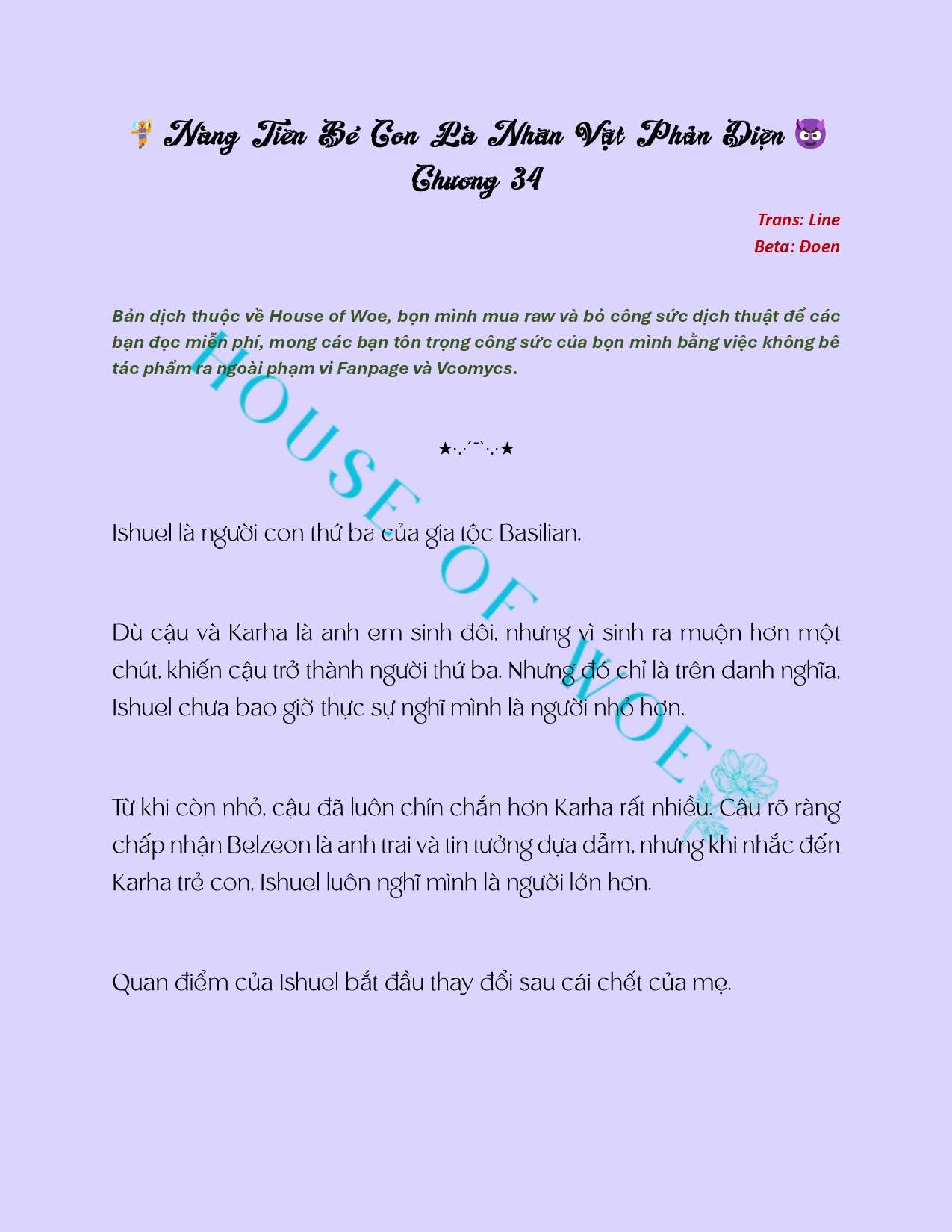 [NOVEL] NÀNG TIÊN BÉ CON LÀ NHÂN VẬT PHẢN DIỆN Chap 34 - Trang 2