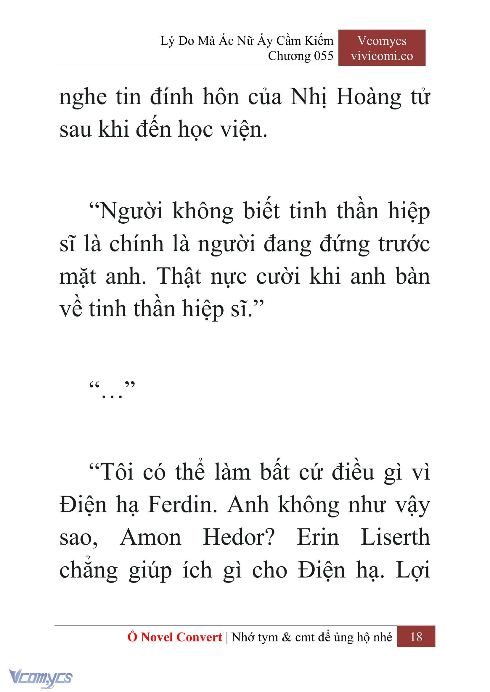 [Novel] Lý Do Mà Ác Nữ Ấy Cầm Kiếm Chap 55 - Next Chap 56