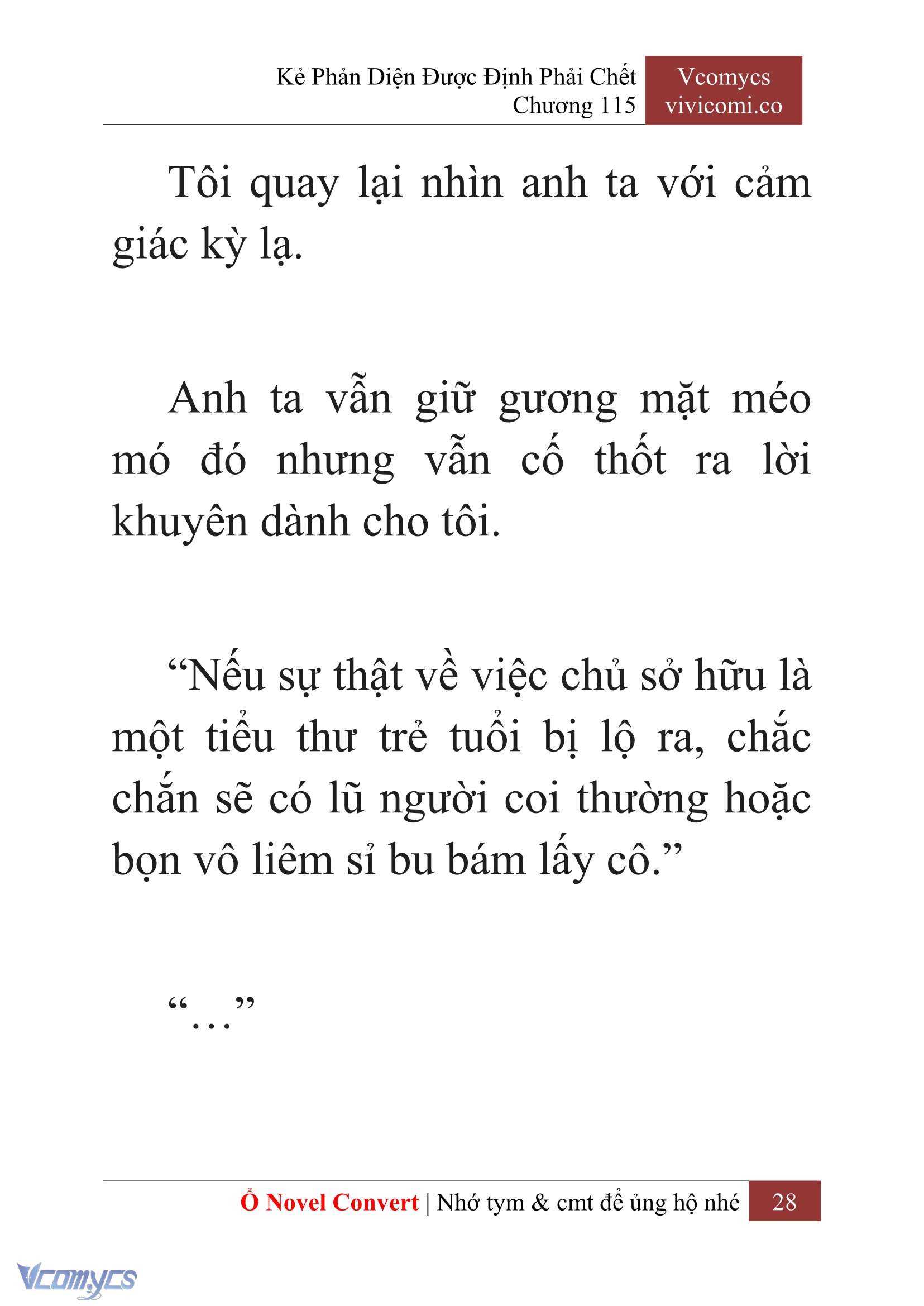 [Novel] Kẻ Phản Diện Được Định Phải Chết Chap 115 - Trang 2