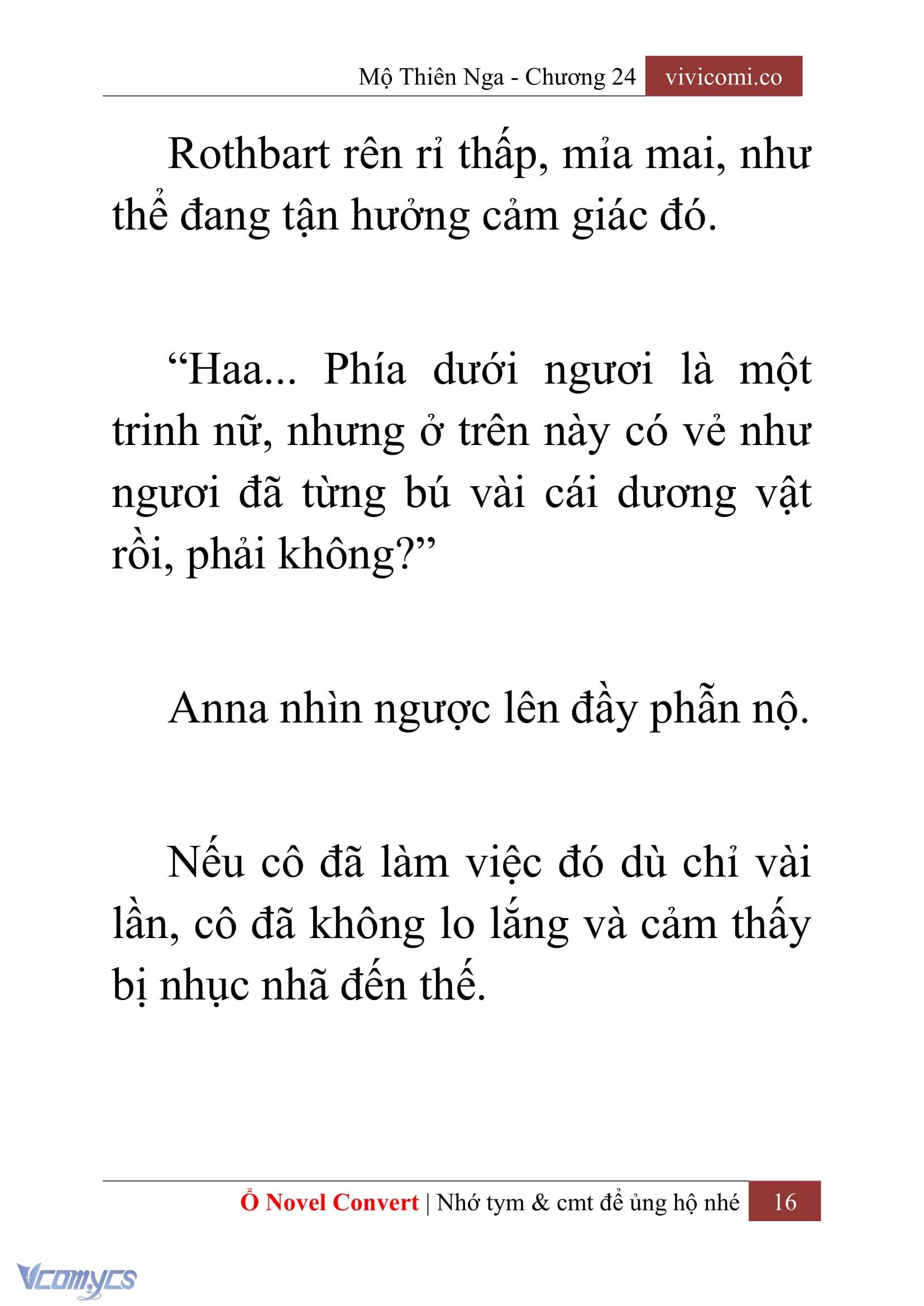 [Novel] Mộ Thiên Nga Chap 24 - Next Chap 25