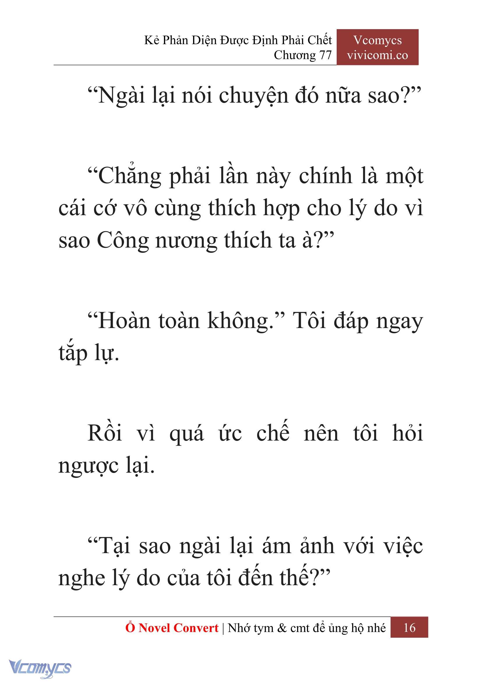 [Novel] Kẻ Phản Diện Được Định Phải Chết Chap 77 - Trang 2