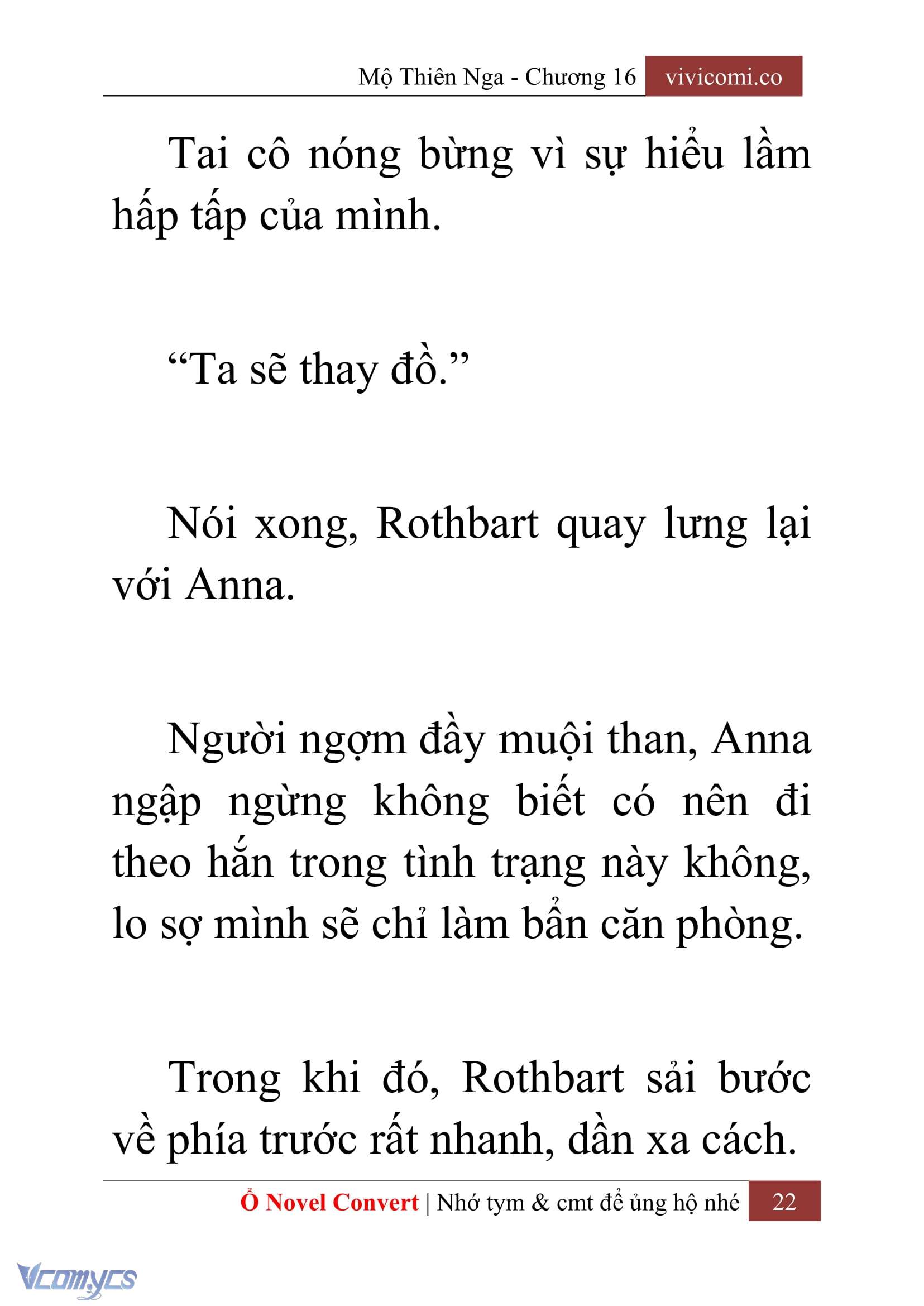 [Novel] Mộ Thiên Nga Chap 16 - Trang 2