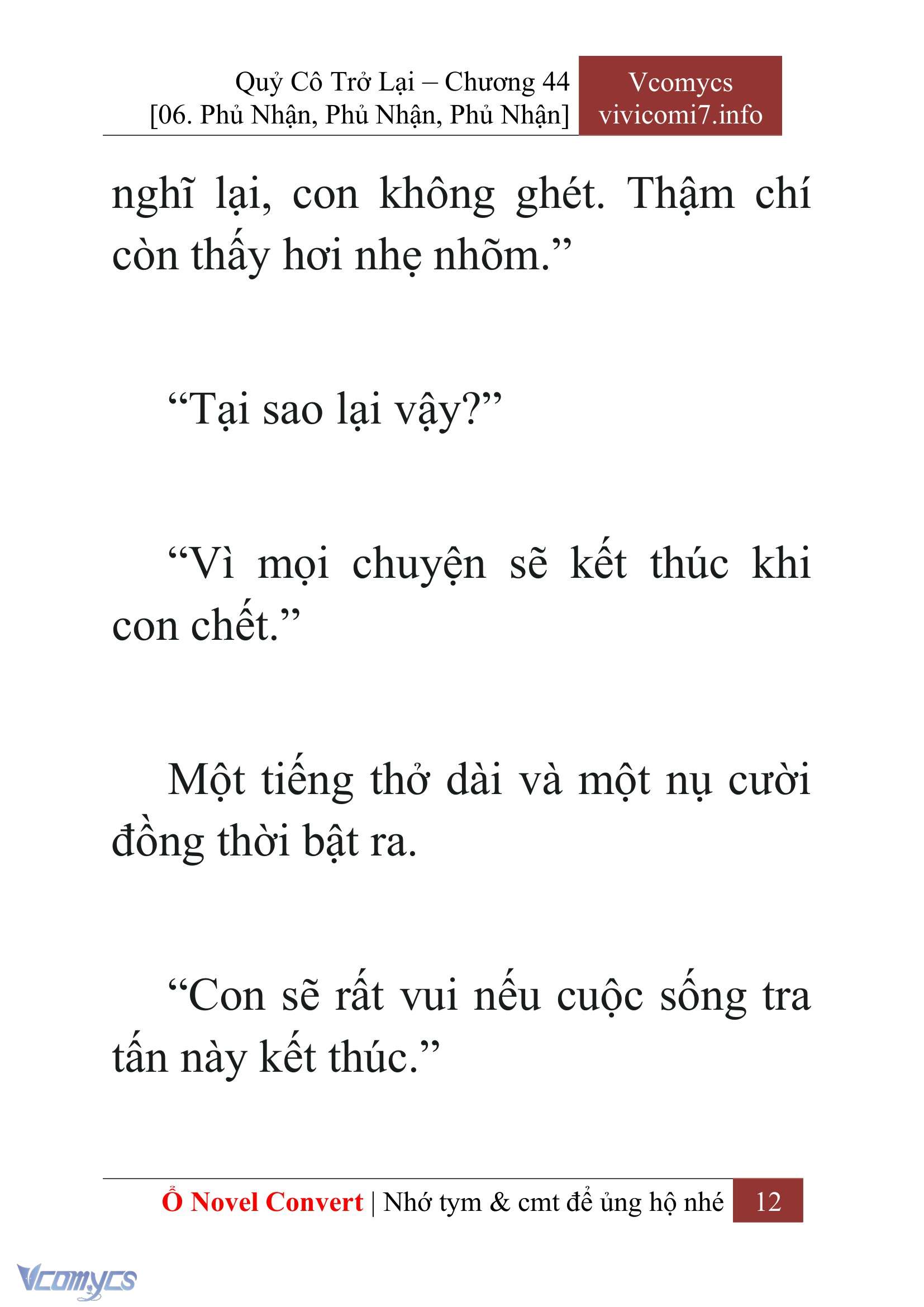 [Novel] Quý Cô Trở Lại Chap 44 - Trang 2