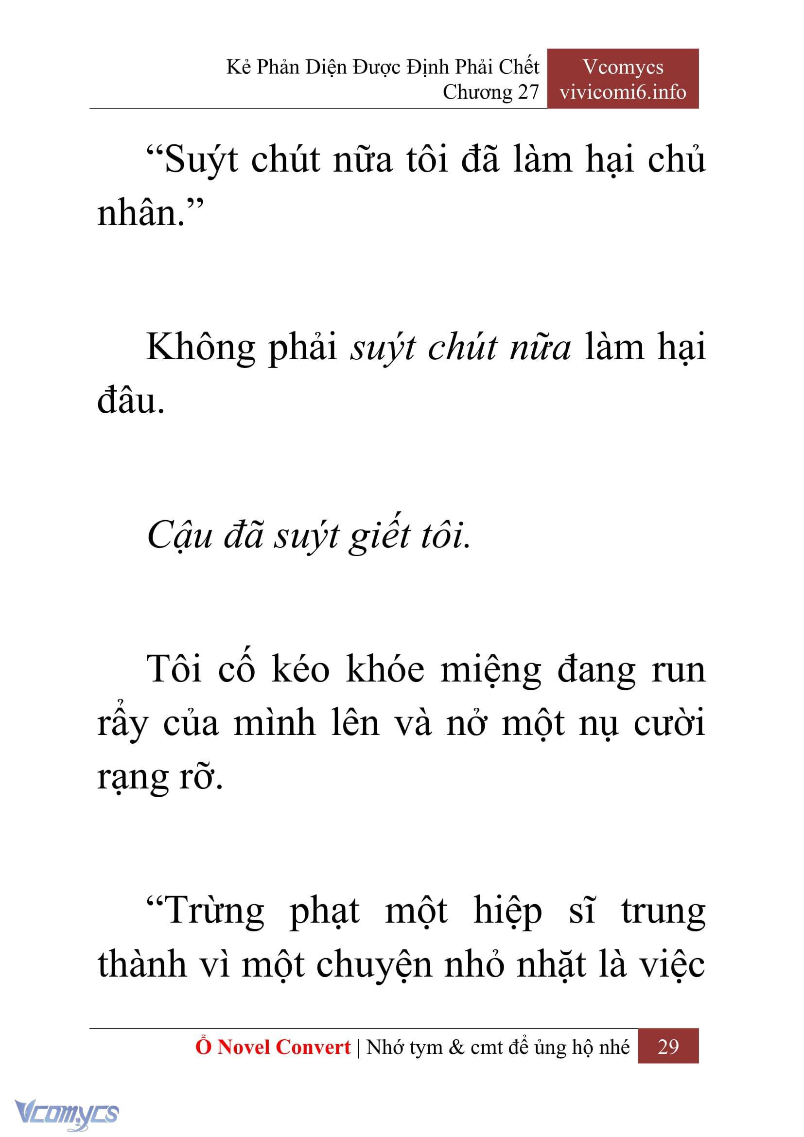 [Novel] Kẻ Phản Diện Được Định Phải Chết Chap 27 - Trang 2