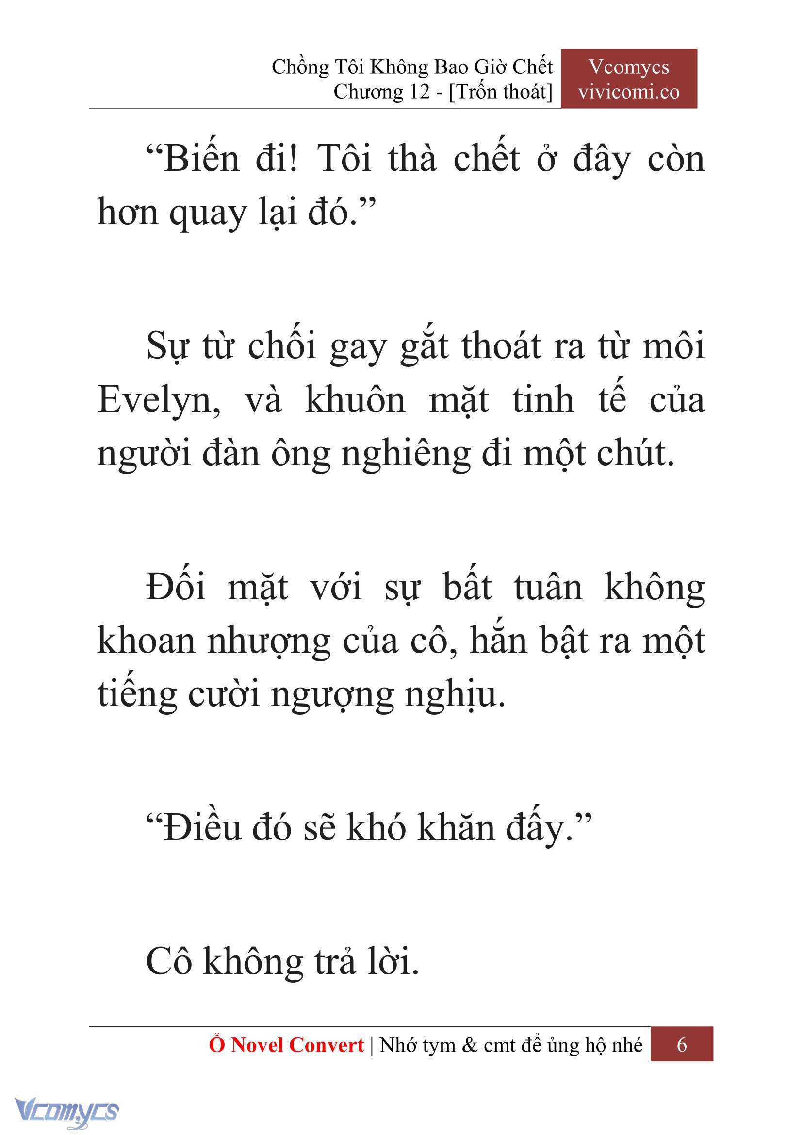 [Novel] Chồng Tôi Không Bao Giờ Chết Chap 12 - Trang 2
