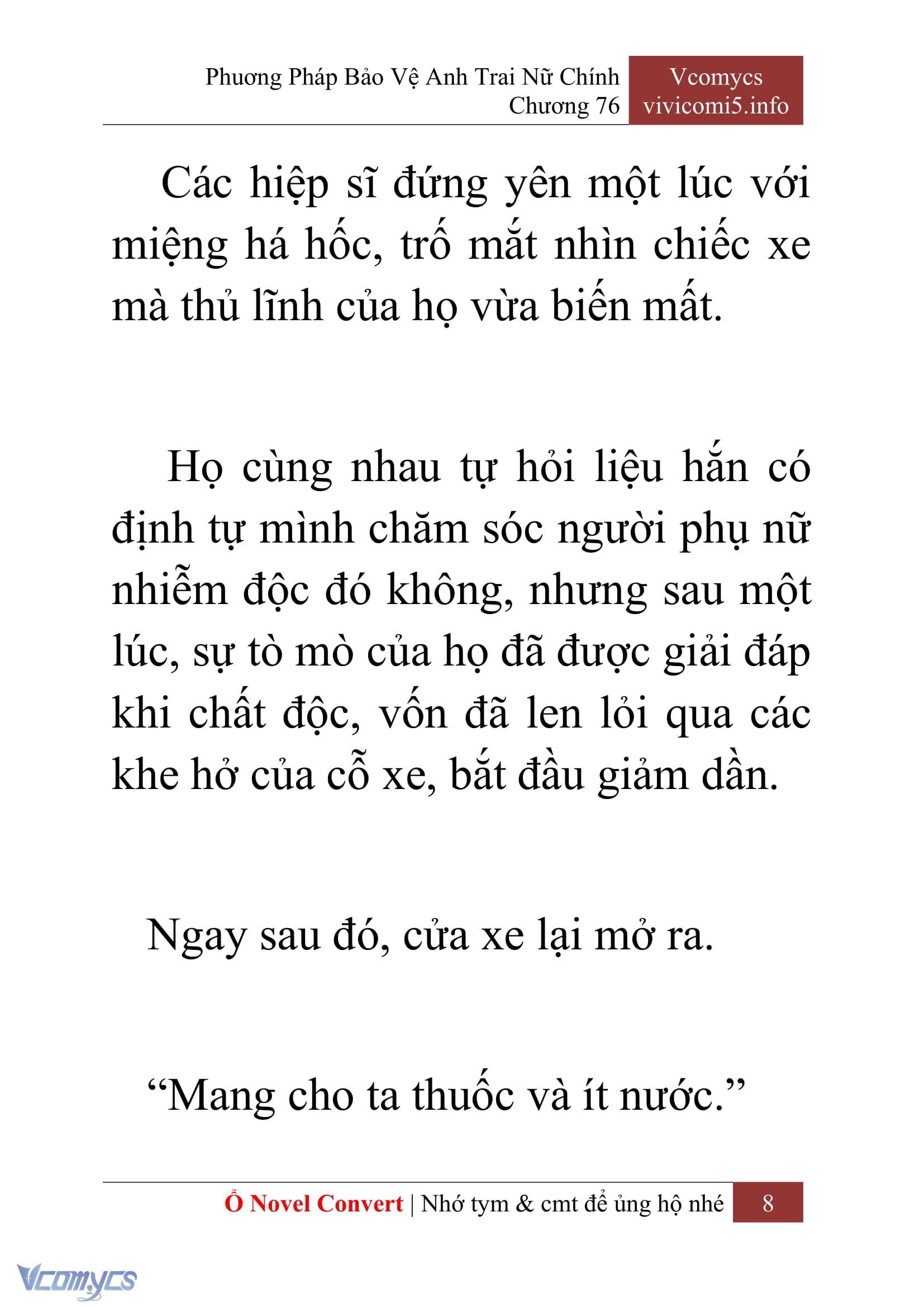 [Novel] Phương Pháp Bảo Vệ Anh Trai Nữ Chính Chap 76 - Trang 2