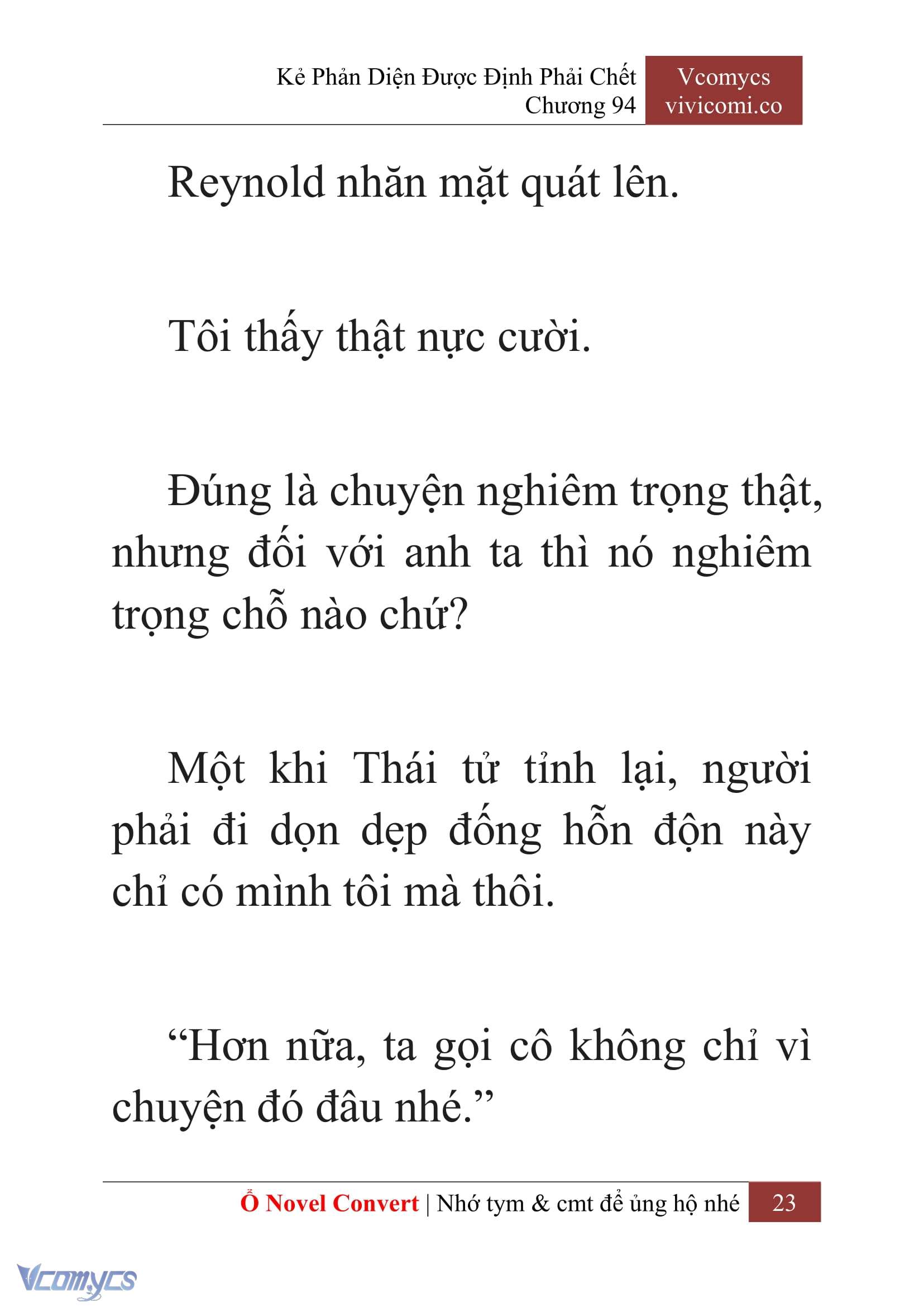 [Novel] Kẻ Phản Diện Được Định Phải Chết Chap 94 - Trang 2