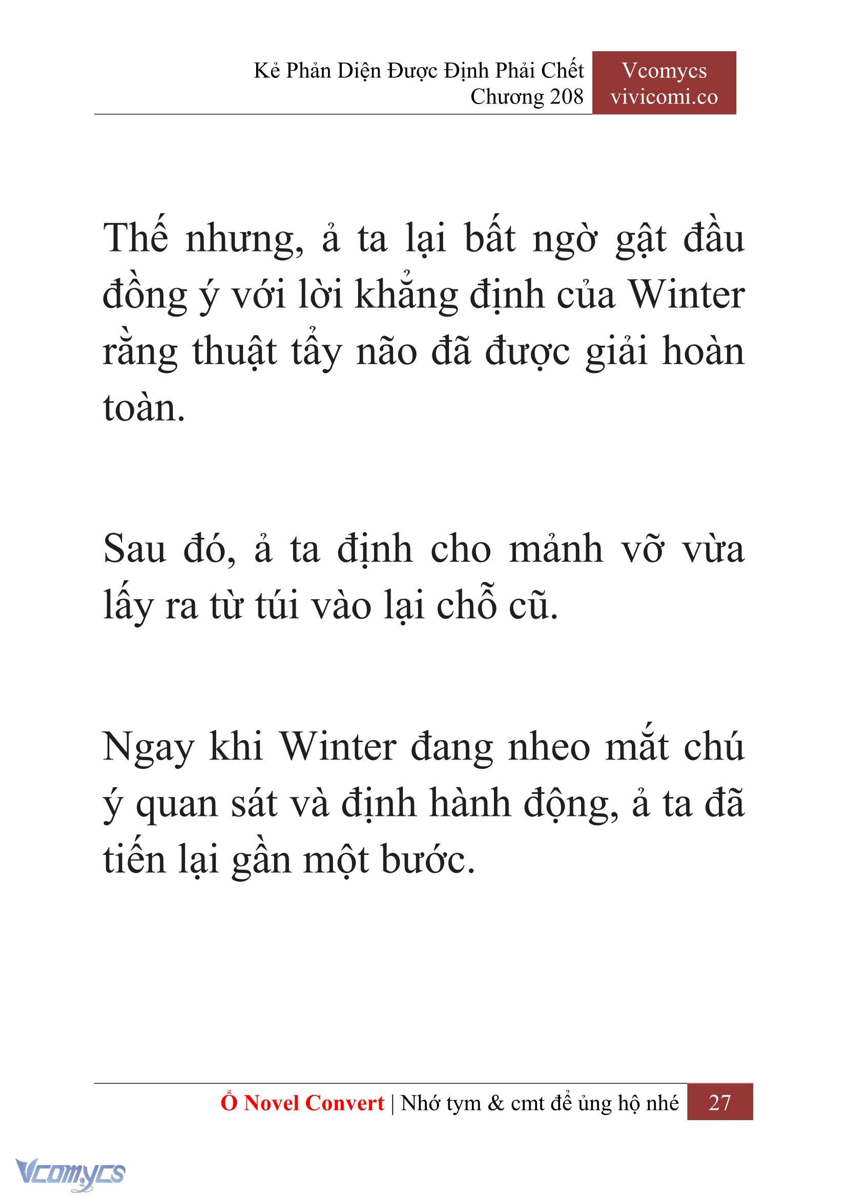 [Novel] Kẻ Phản Diện Được Định Phải Chết Chap 208 - Next Chap 209