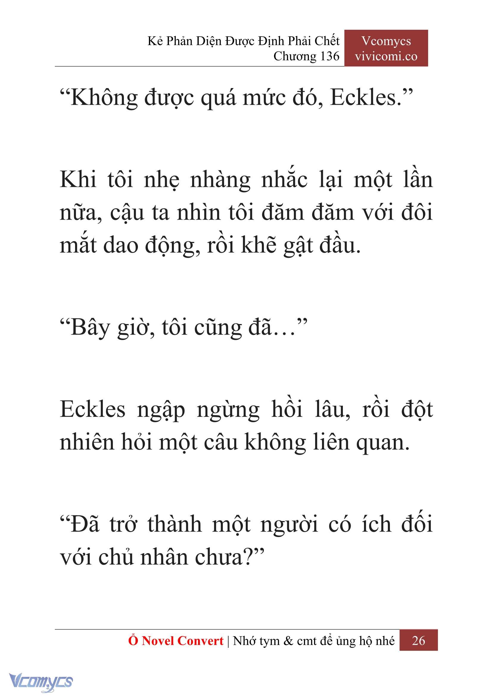 [Novel] Kẻ Phản Diện Được Định Phải Chết Chap 136 - Trang 2
