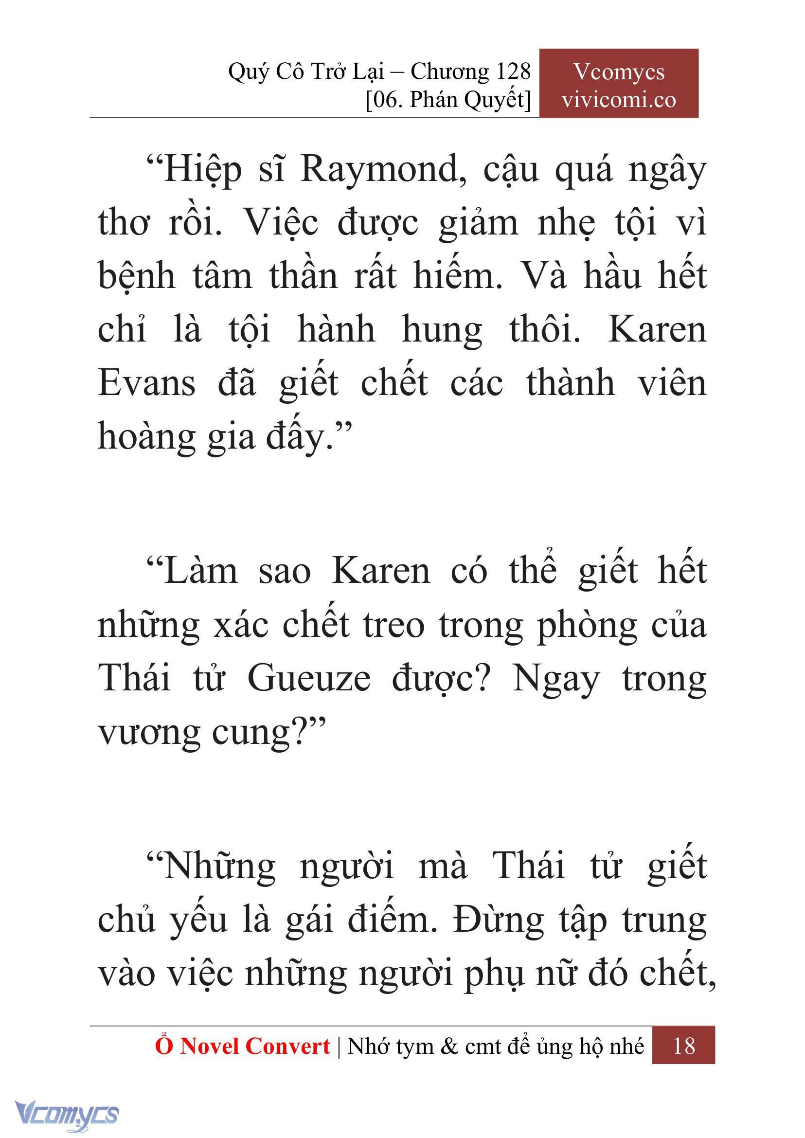 [Novel] Quý Cô Trở Lại Chap 128 - Trang 2