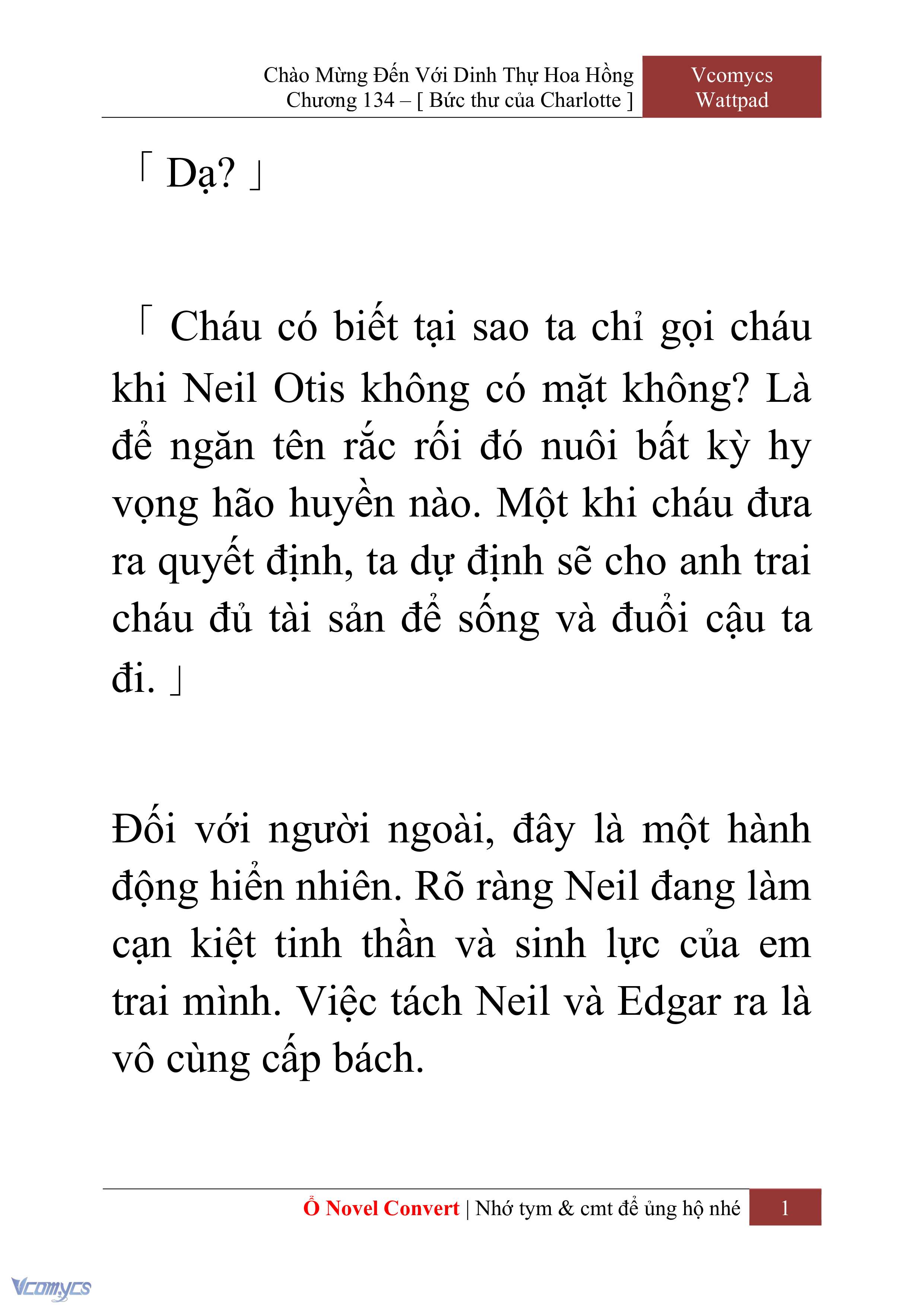 [Novel] Chào Mừng Đến Với Dinh Thự Hoa Hồng Chap 134 - Trang 2