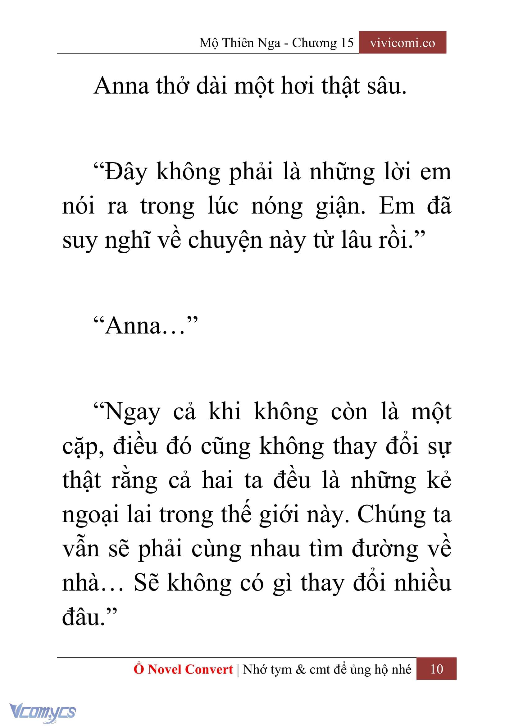 [Novel] Mộ Thiên Nga Chap 15 - Next Chap 16