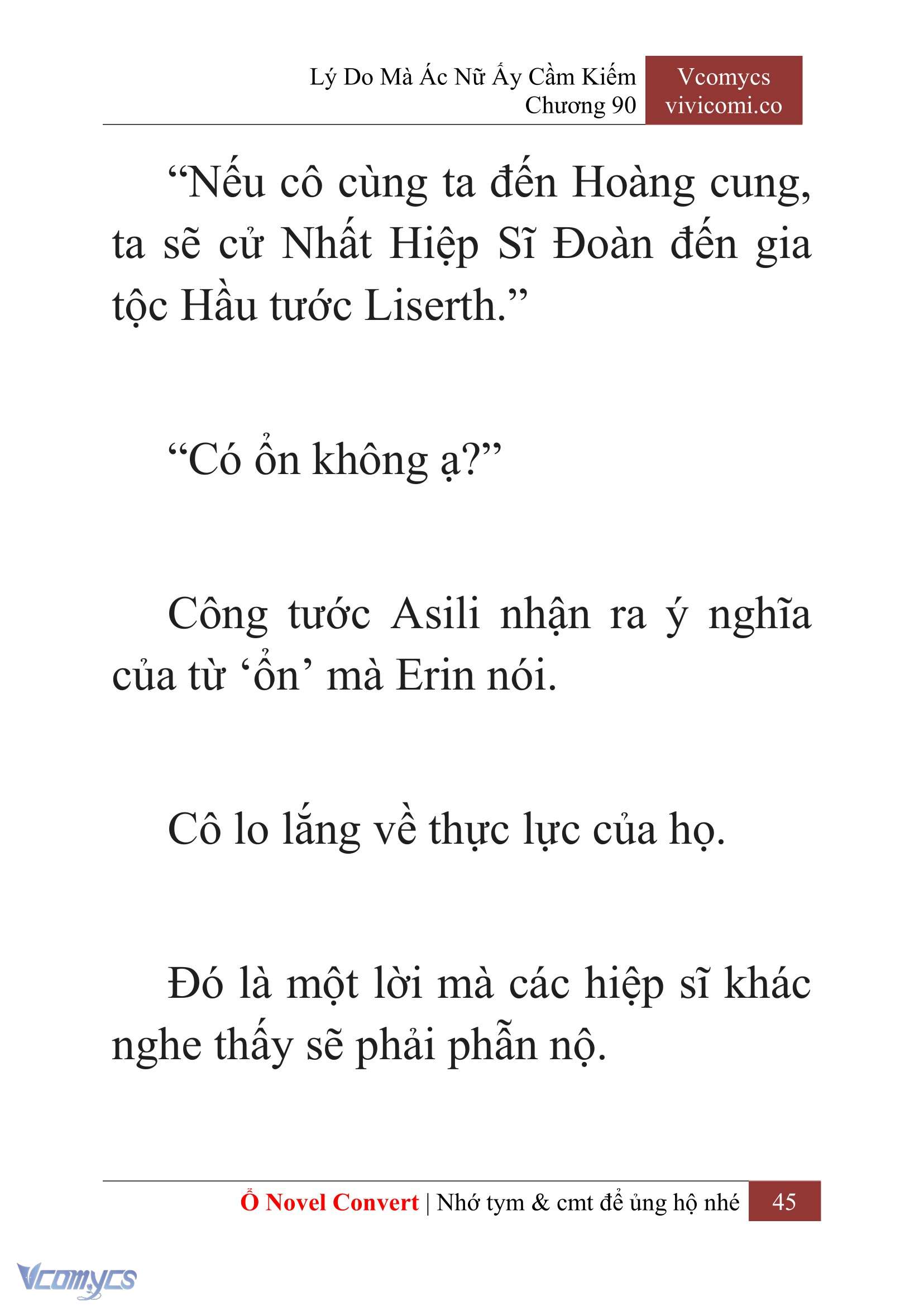 [Novel] Lý Do Mà Ác Nữ Ấy Cầm Kiếm Chap 90 - Next Chap 91