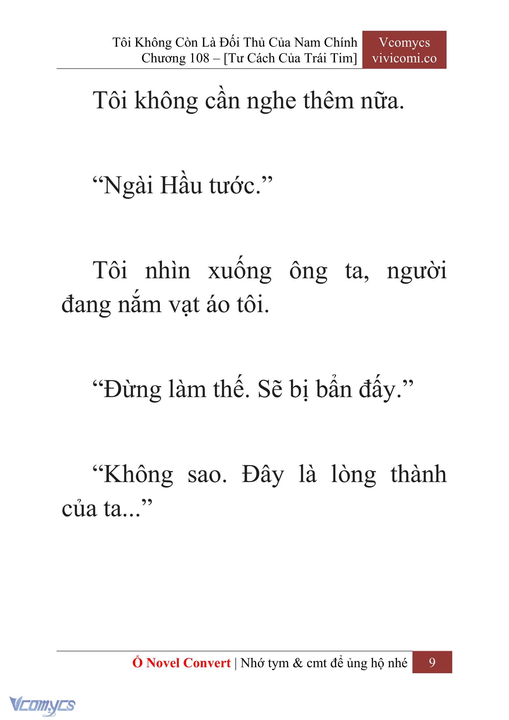 [Novel] Tôi Không Còn Là Đối Thủ Của Nam Chính Chap 108 - Trang 2