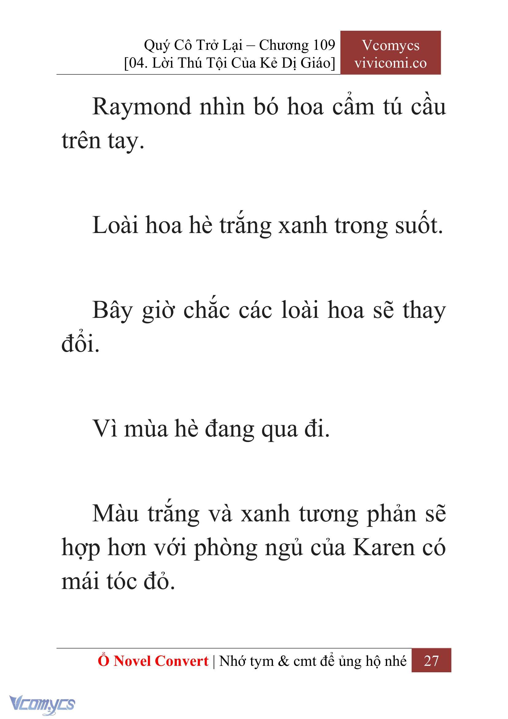 [Novel] Quý Cô Trở Lại Chap 109 - Trang 2