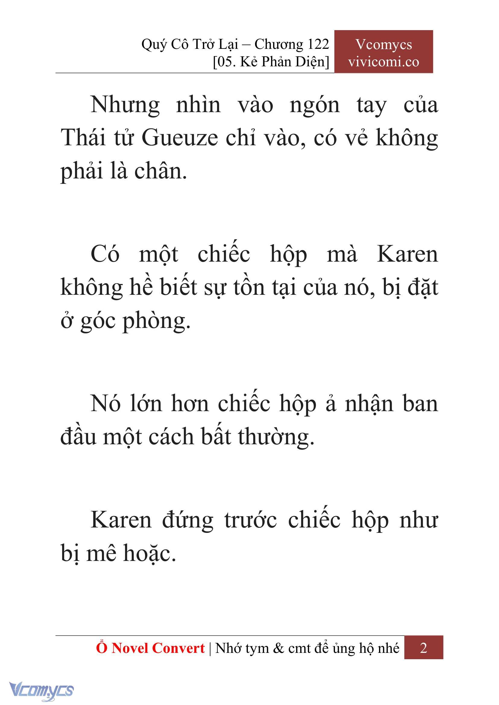 [Novel] Quý Cô Trở Lại Chap 122 - Trang 2