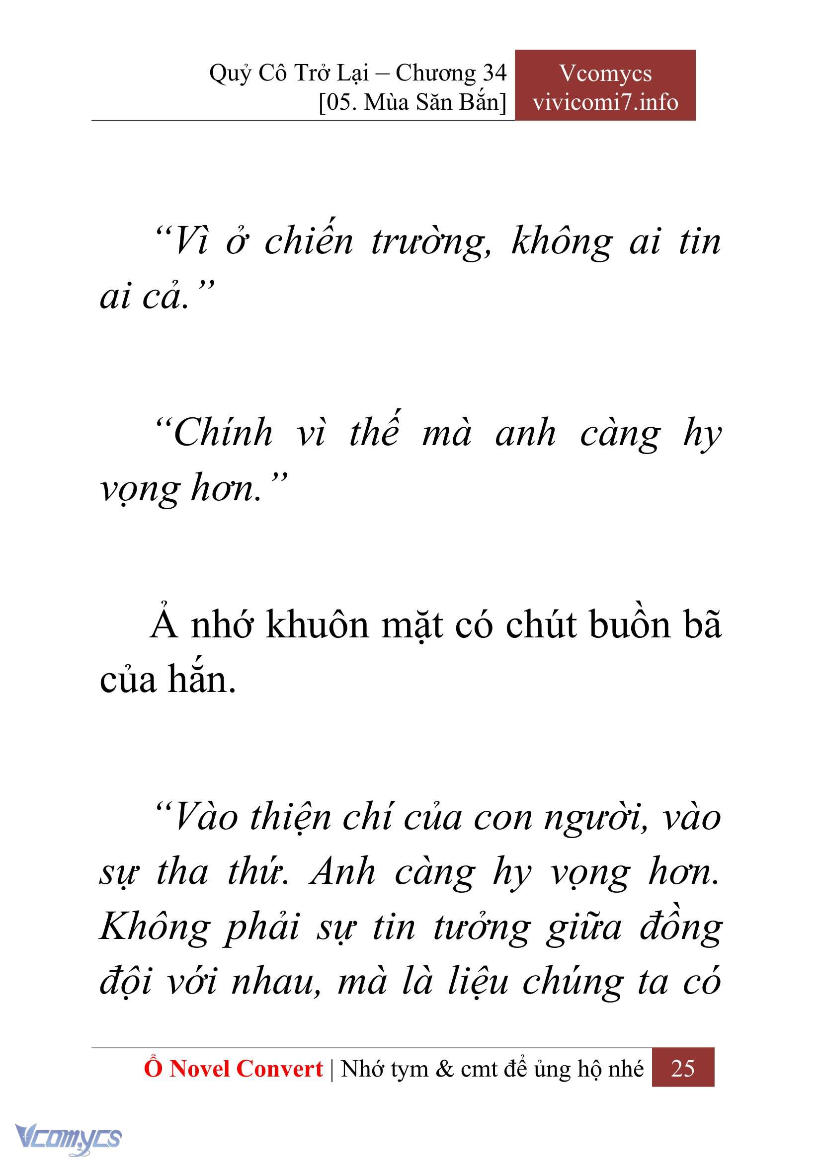 [Novel] Quý Cô Trở Lại Chap 34 - Trang 2