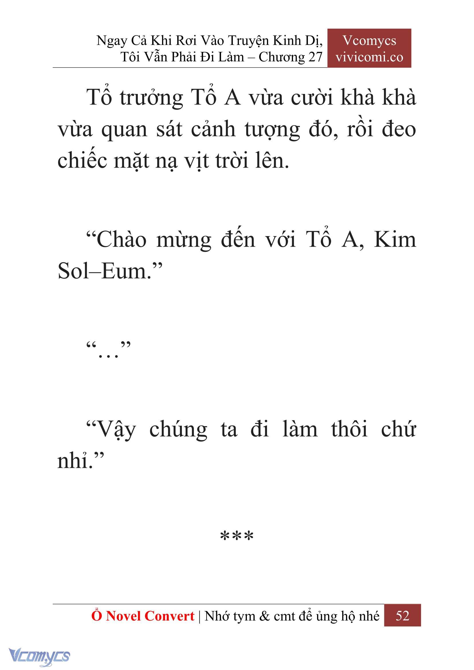 [Novel] Ngay Cả Khi Rơi Vào Truyện Kinh Dị, Tôi Vẫn Phải Đi Làm Chap 27 - Trang 2