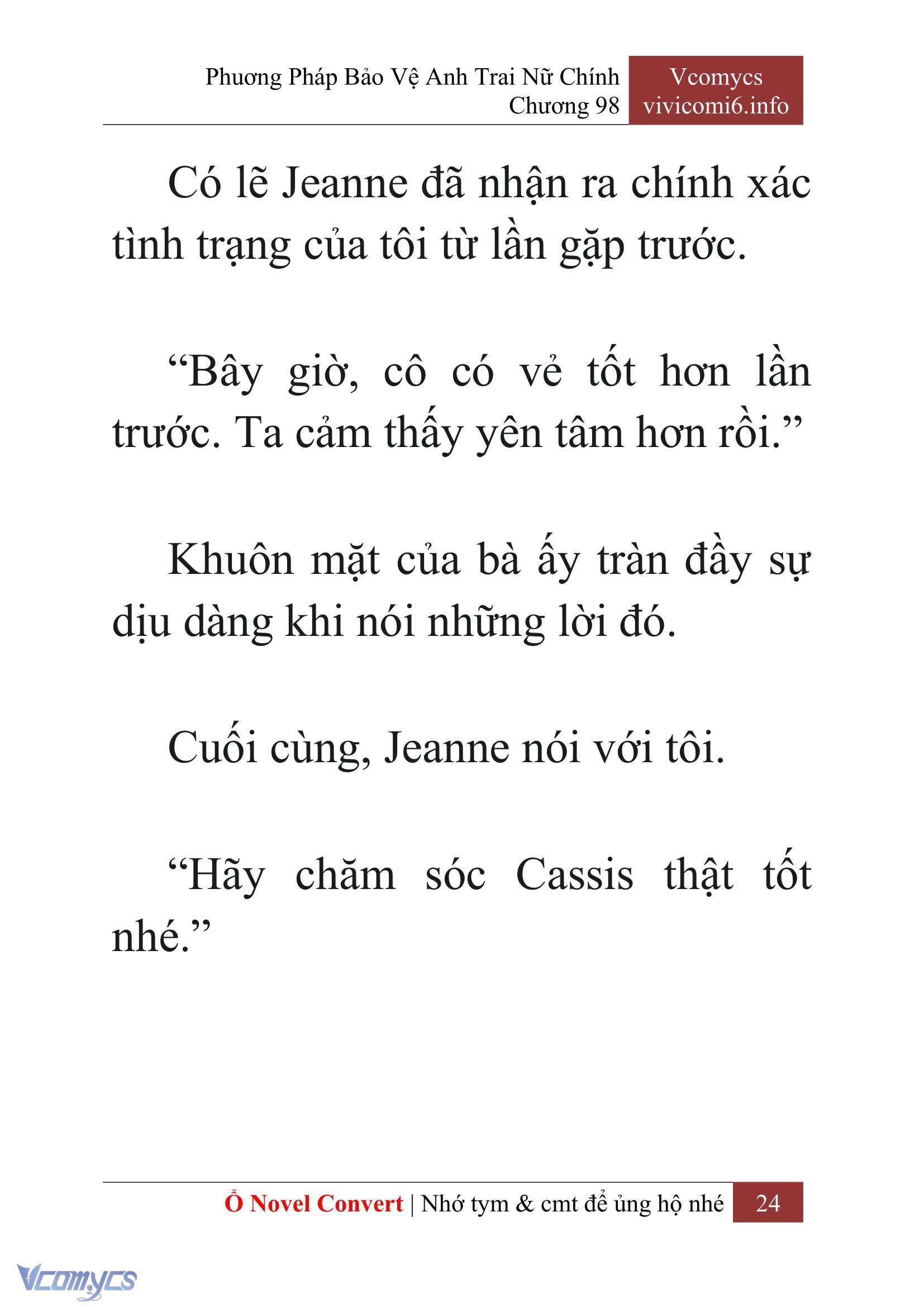 [Novel] Phương Pháp Bảo Vệ Anh Trai Nữ Chính Chap 98 - Trang 2