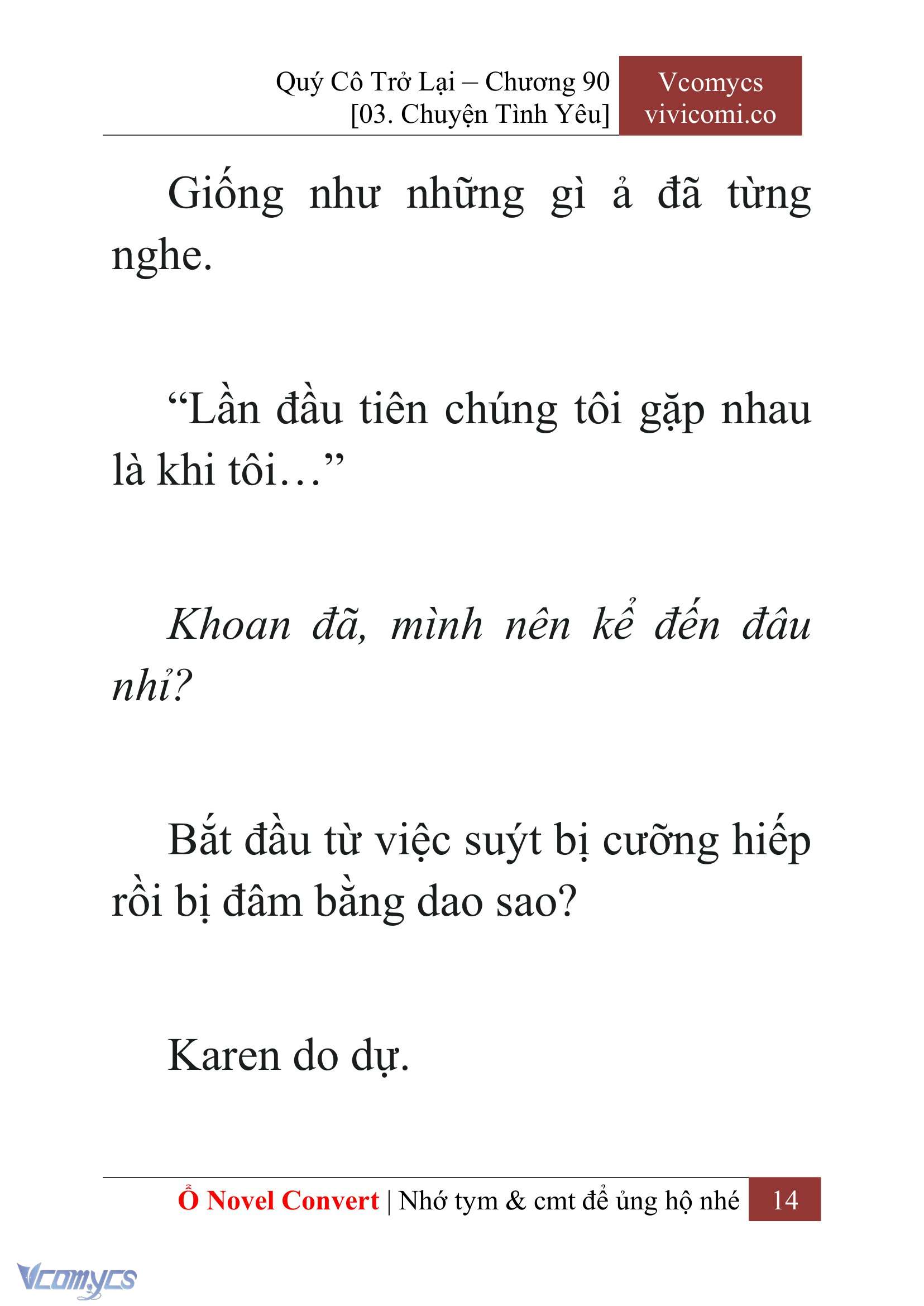 [Novel] Quý Cô Trở Lại Chap 90 - Trang 2