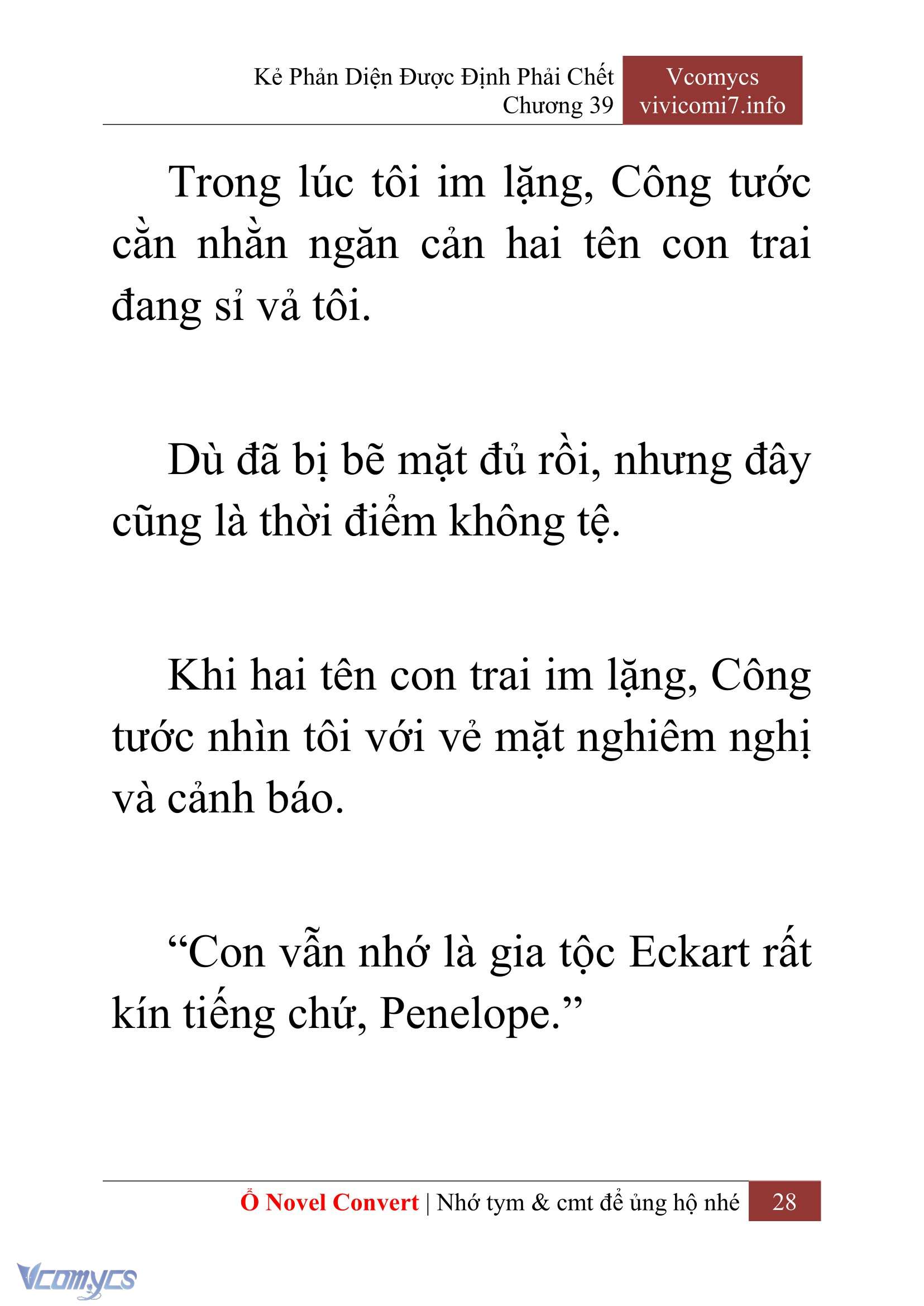 [Novel] Kẻ Phản Diện Được Định Phải Chết Chap 39 - Next Chap 40