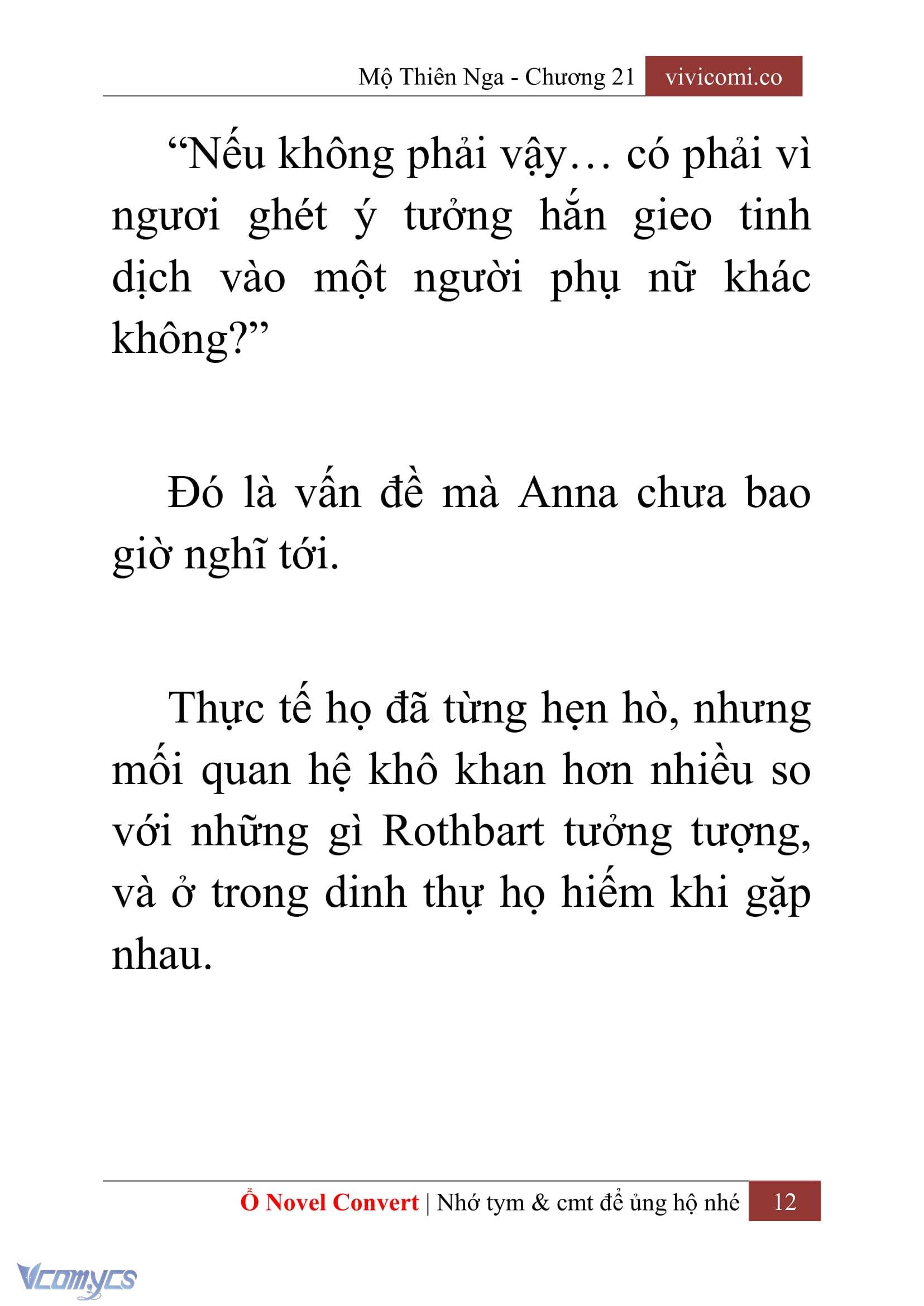 [Novel] Mộ Thiên Nga Chap 21 - Next Chap 22