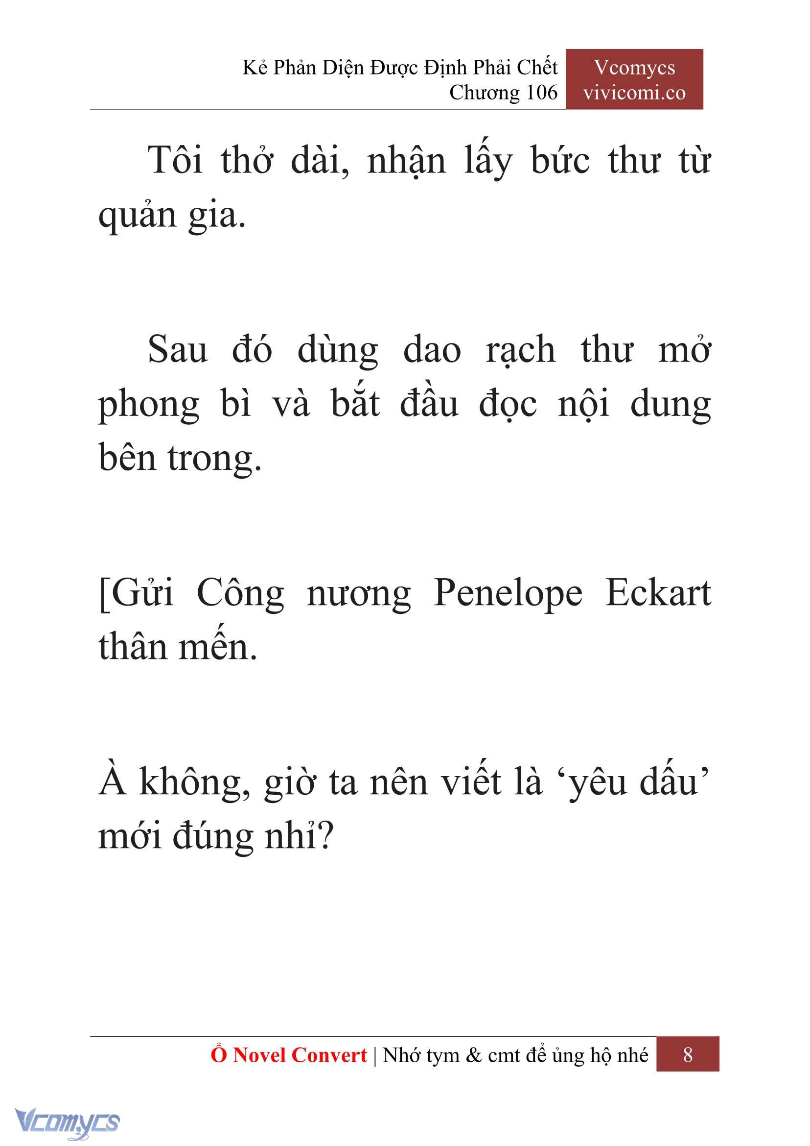 [Novel] Kẻ Phản Diện Được Định Phải Chết Chap 106 - Next Chap 107