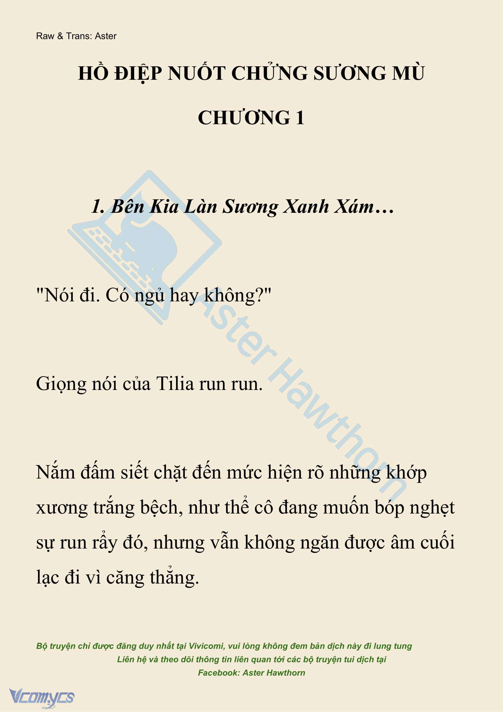 [NOVEL] Hồ Điệp Nuốt Chửng Sương Mù Chap 1 - Trang 2