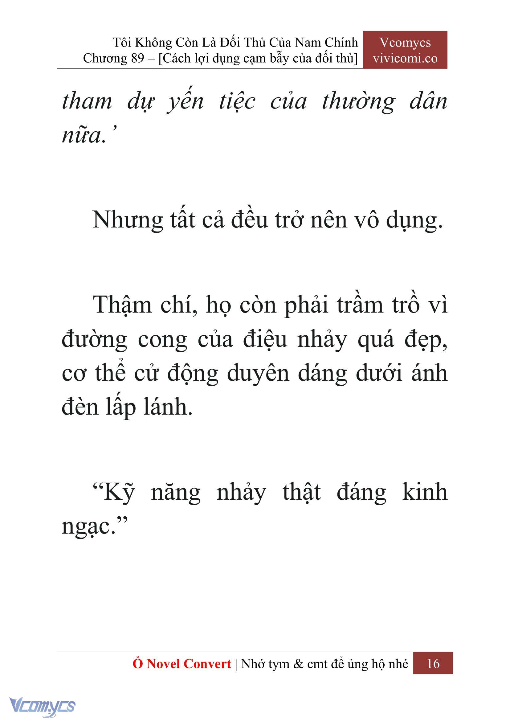 [Novel] Tôi Không Còn Là Đối Thủ Của Nam Chính Chap 89 - Trang 2