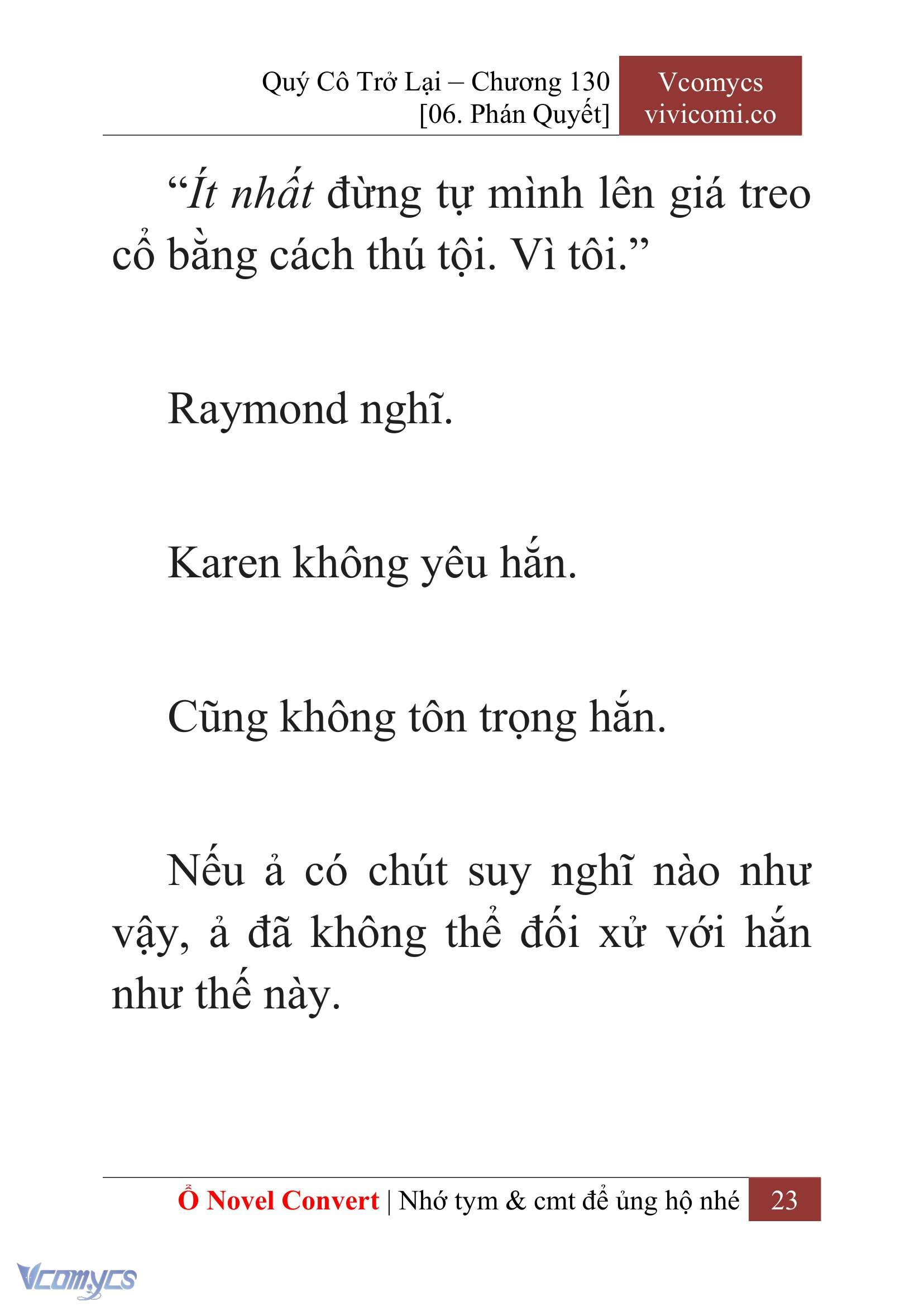 [Novel] Quý Cô Trở Lại Chap 130 - Trang 2