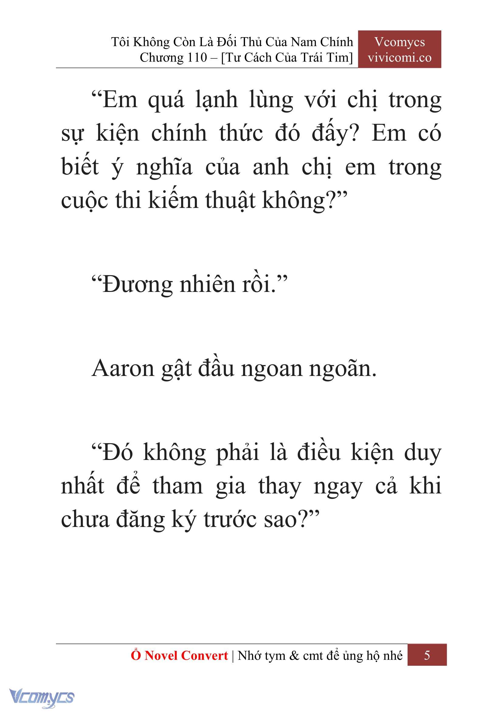 [Novel] Tôi Không Còn Là Đối Thủ Của Nam Chính Chap 110 - Trang 2