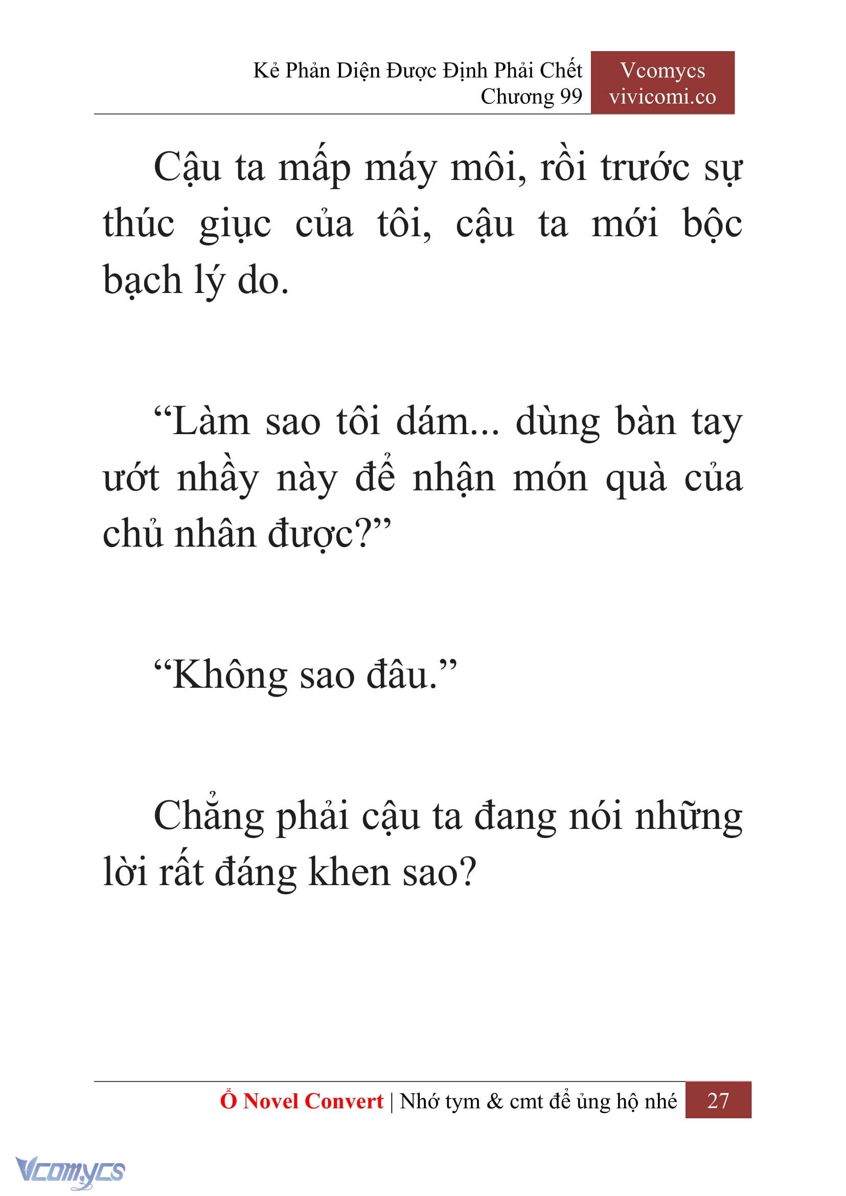 [Novel] Kẻ Phản Diện Được Định Phải Chết Chap 99 - Next Chap 100