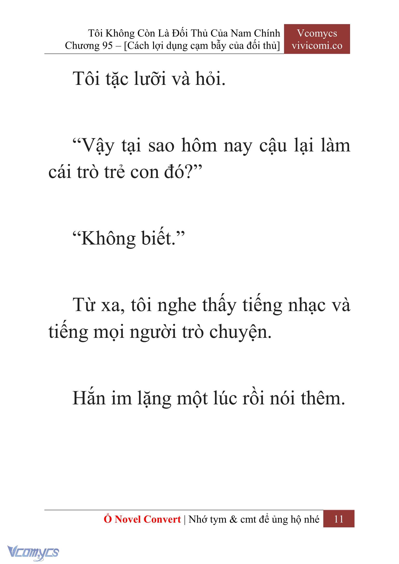 [Novel] Tôi Không Còn Là Đối Thủ Của Nam Chính Chap 95 - Trang 2